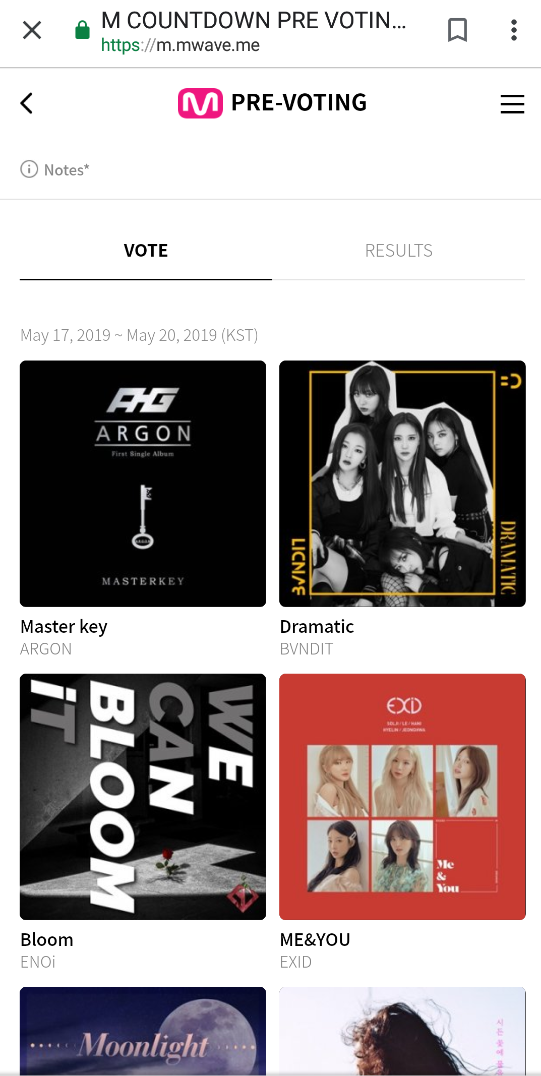 M Countdown Pre-Voting is now open | Scrolller