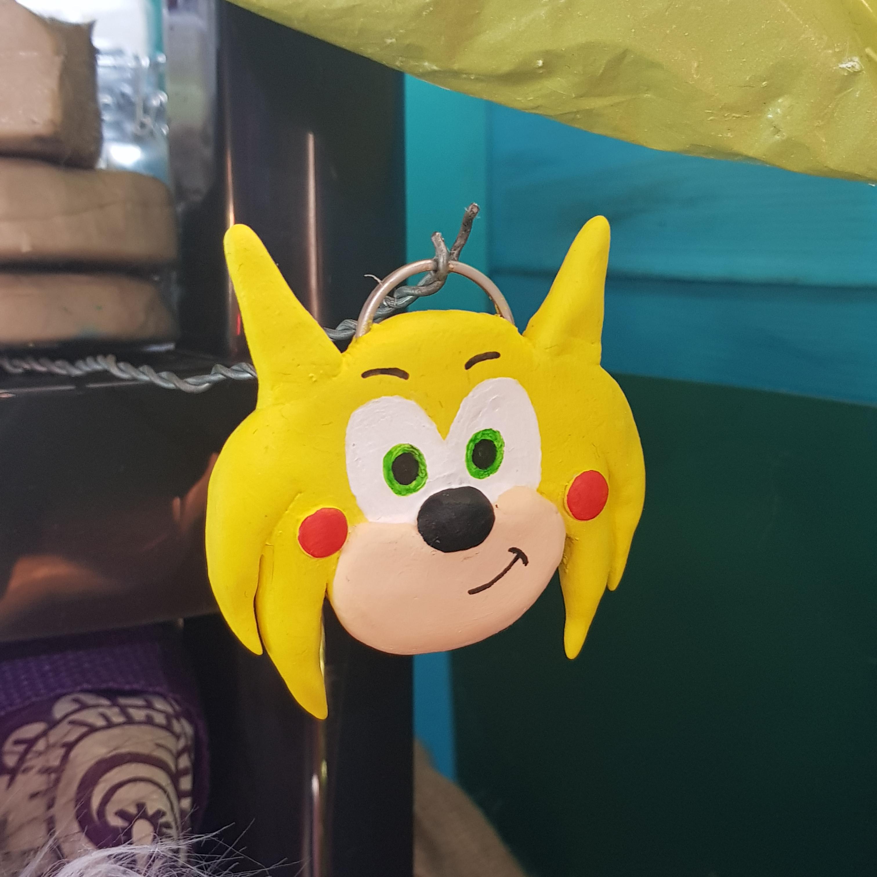 Made my own sonichu medallion out of FREAKIN CRAYOLA MODEL MAGIC CLAY ...