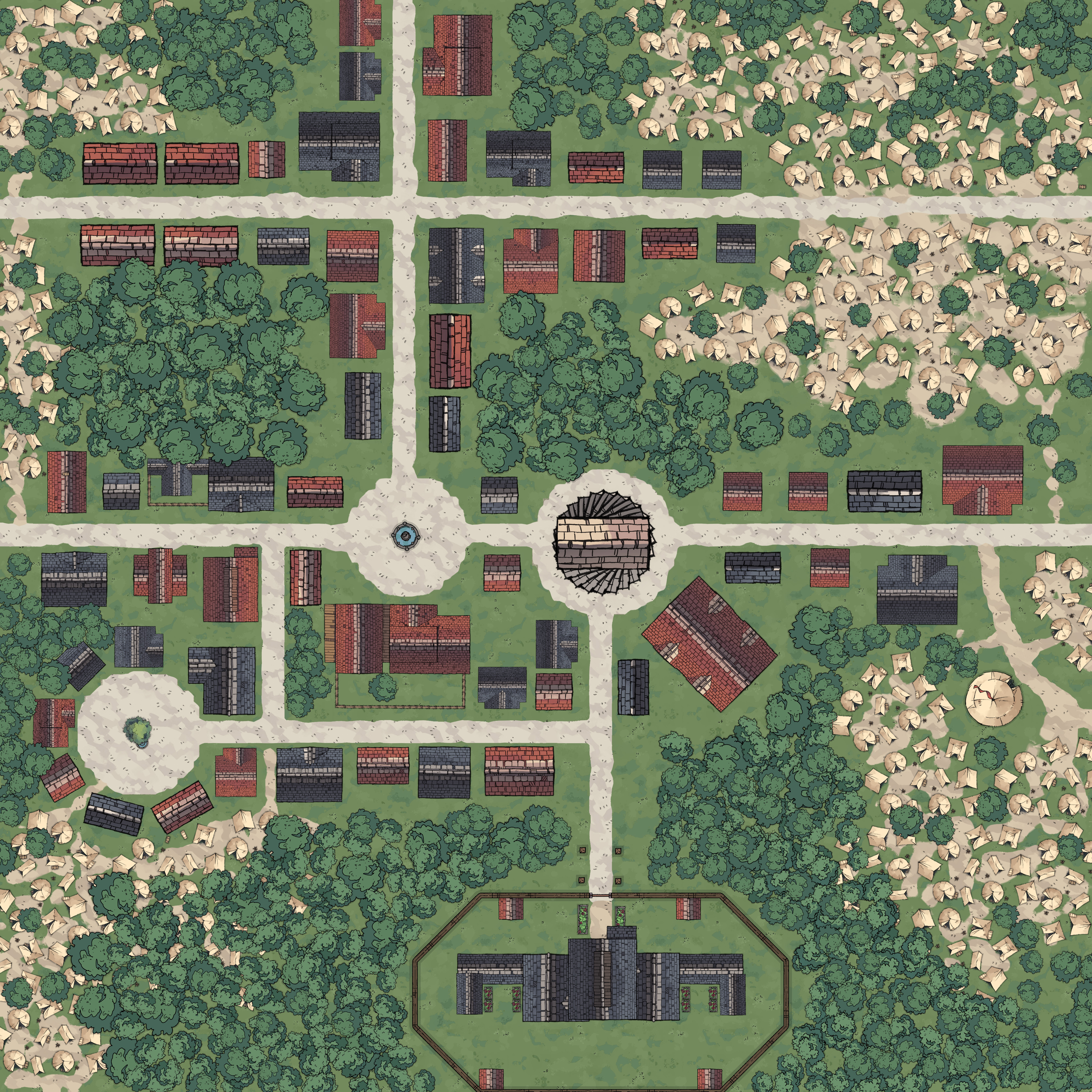 Map of New Cyre w/ Tent City | Scrolller