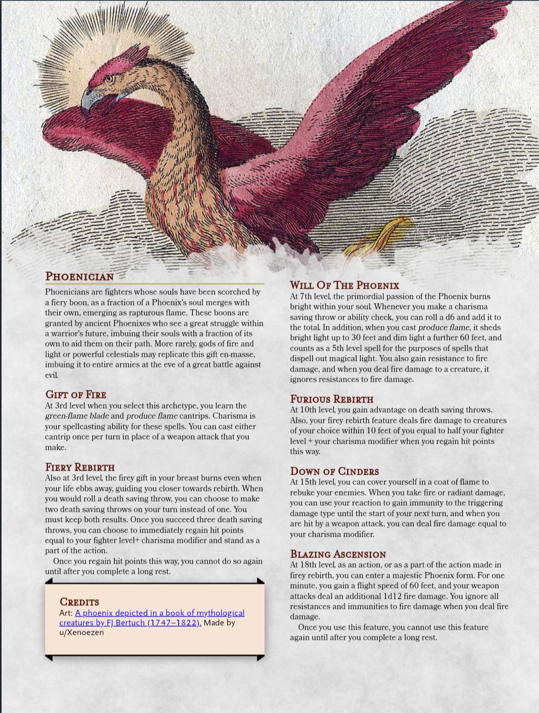 Martial Archetype: Phoenician | A fiery fighter destined for greatness