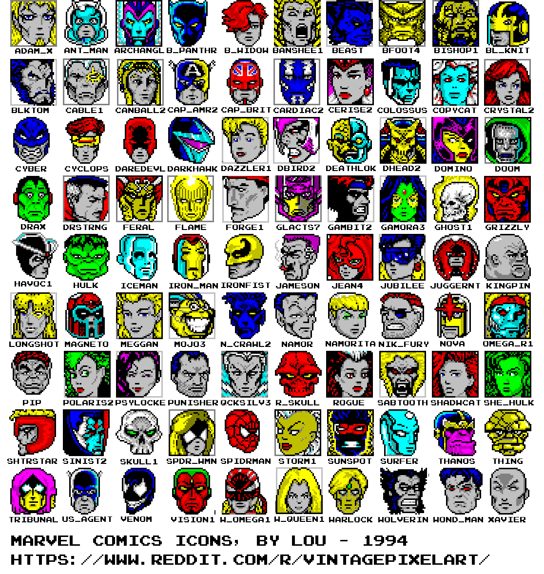 Marvel Comics Icons, by Lou [1994] | Scrolller