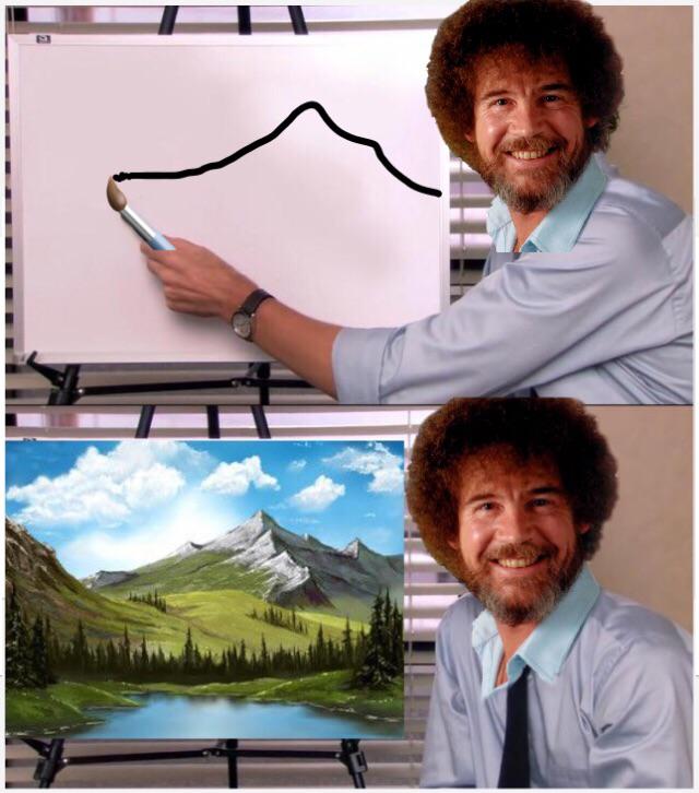 Meme Template Edited With Bob Ross Scrolller 1076