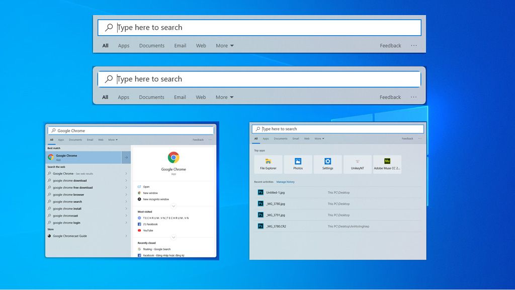 Microsoft has designed a new search interface on Windows 10 | Scrolller