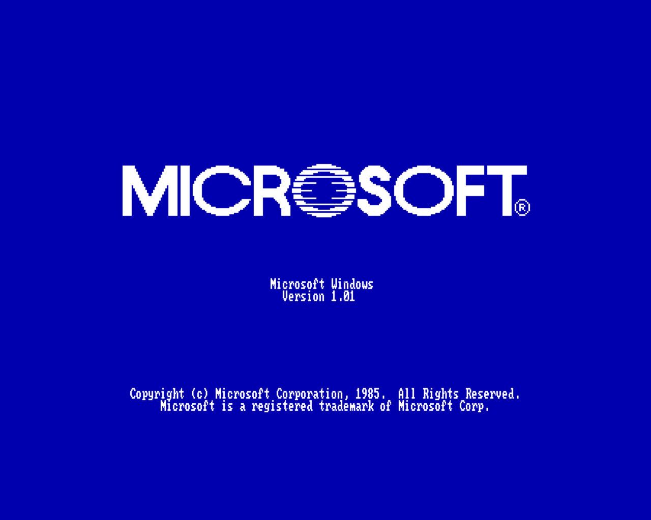 Microsoft Windows version 1.01 [1280x1024] | Scrolller