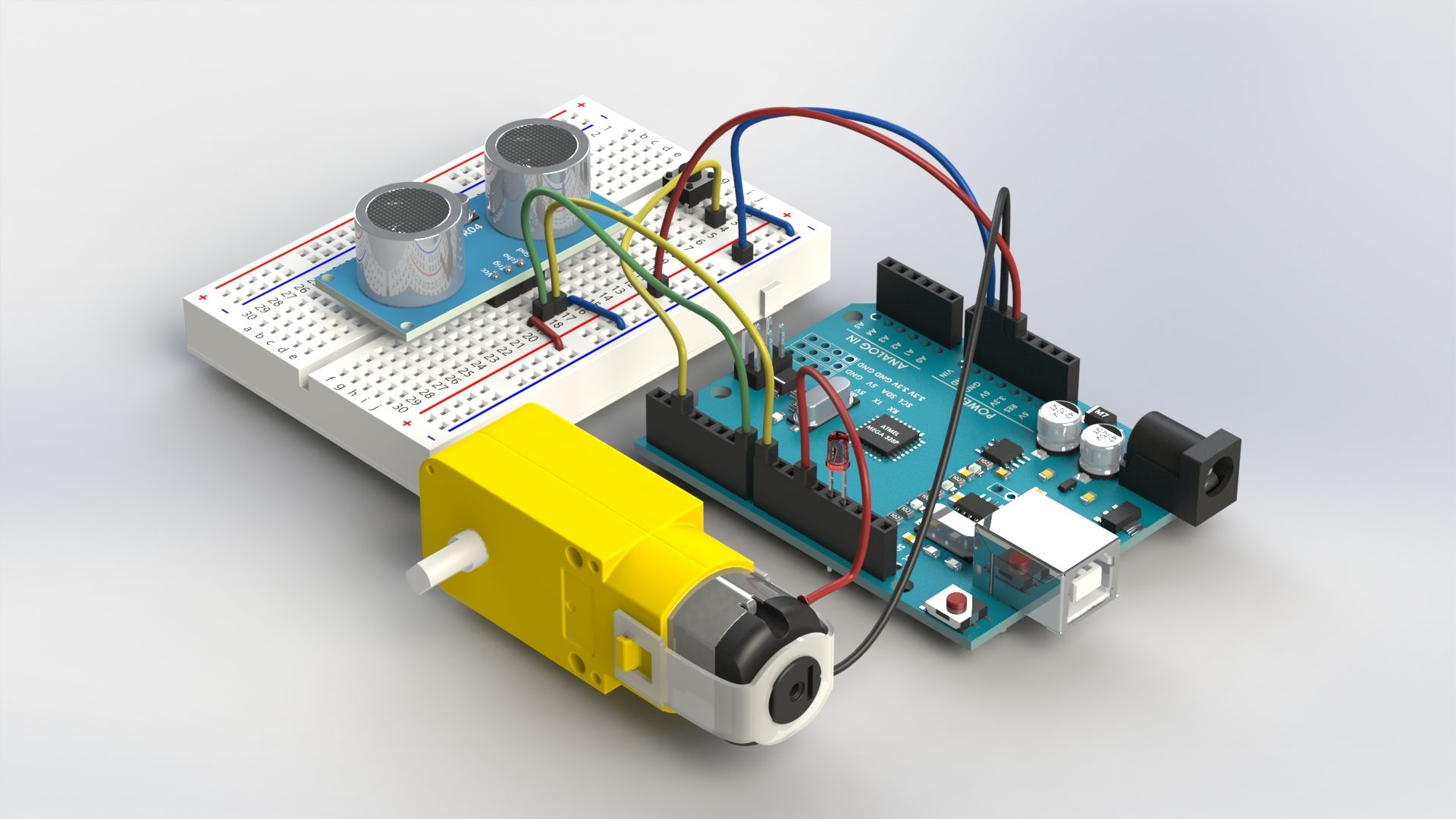 Model of an Arduino Uno circuit I made for an upcoming video. | Scrolller