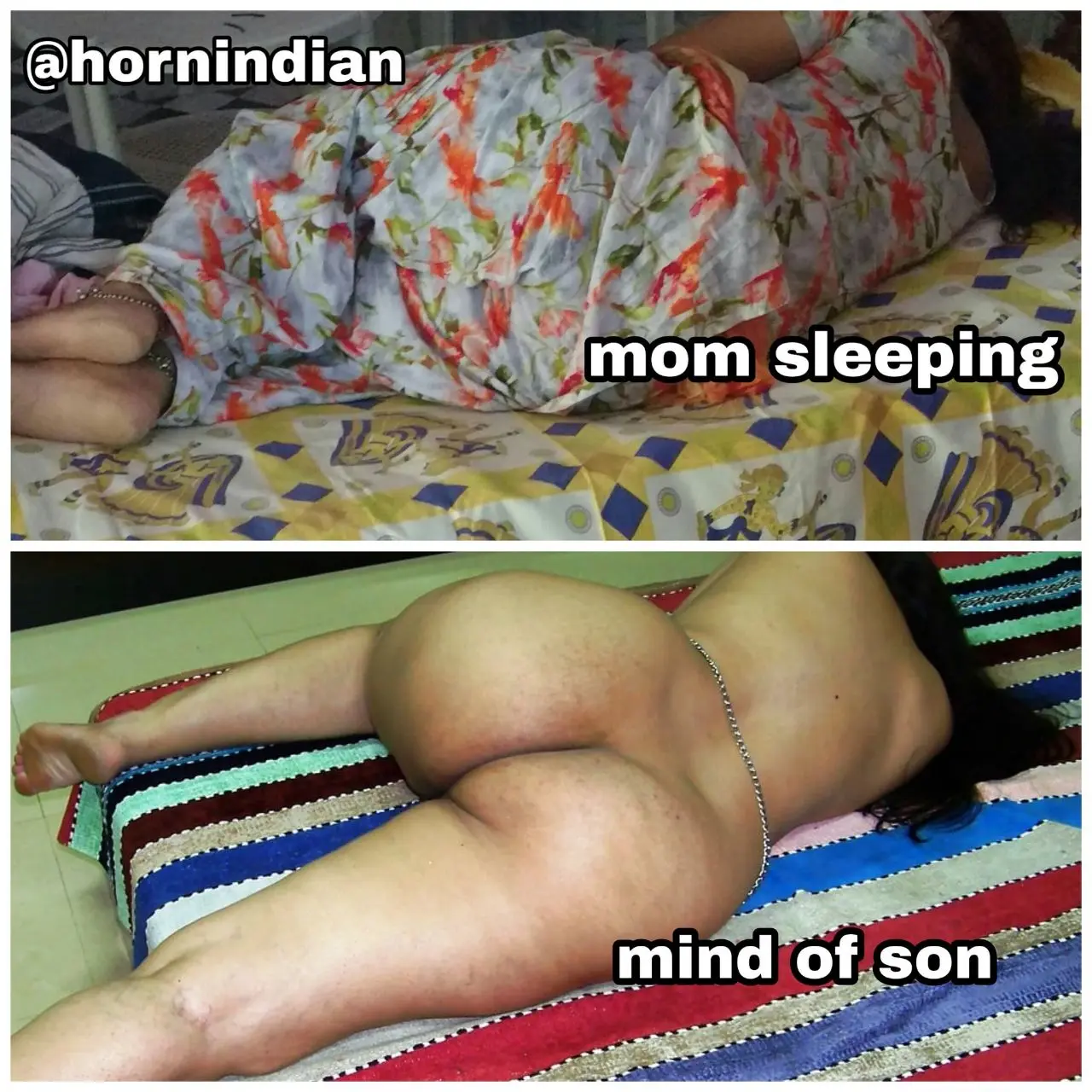 Mom sleeping ... What Incest Sons See Vs What we Imagine..