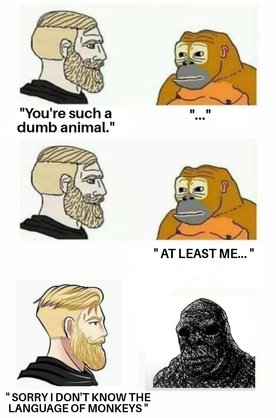 Monkey why you bully me scrolller
