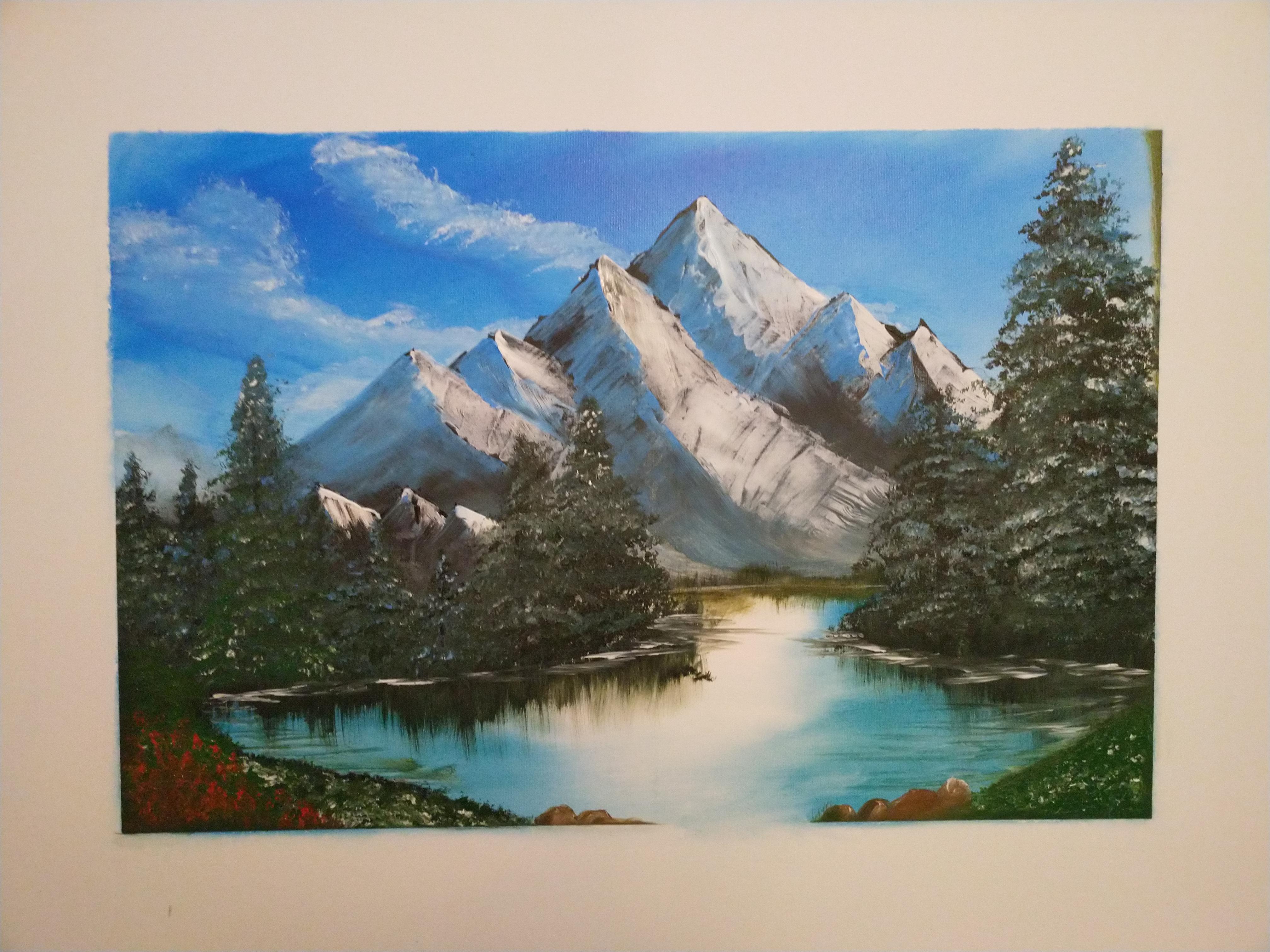 Mountain Range, Me, Acrylic Paint, 2020 Scrolller