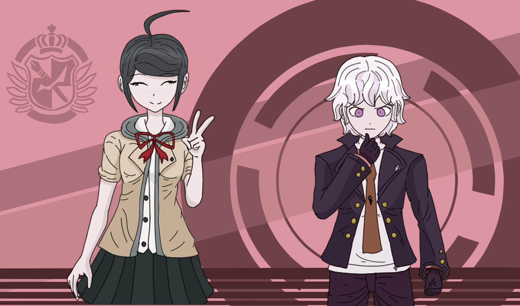 Mukuro Ikusaba, Ultimate Lucky Student and Makoto Naegi, Ultimate Detective