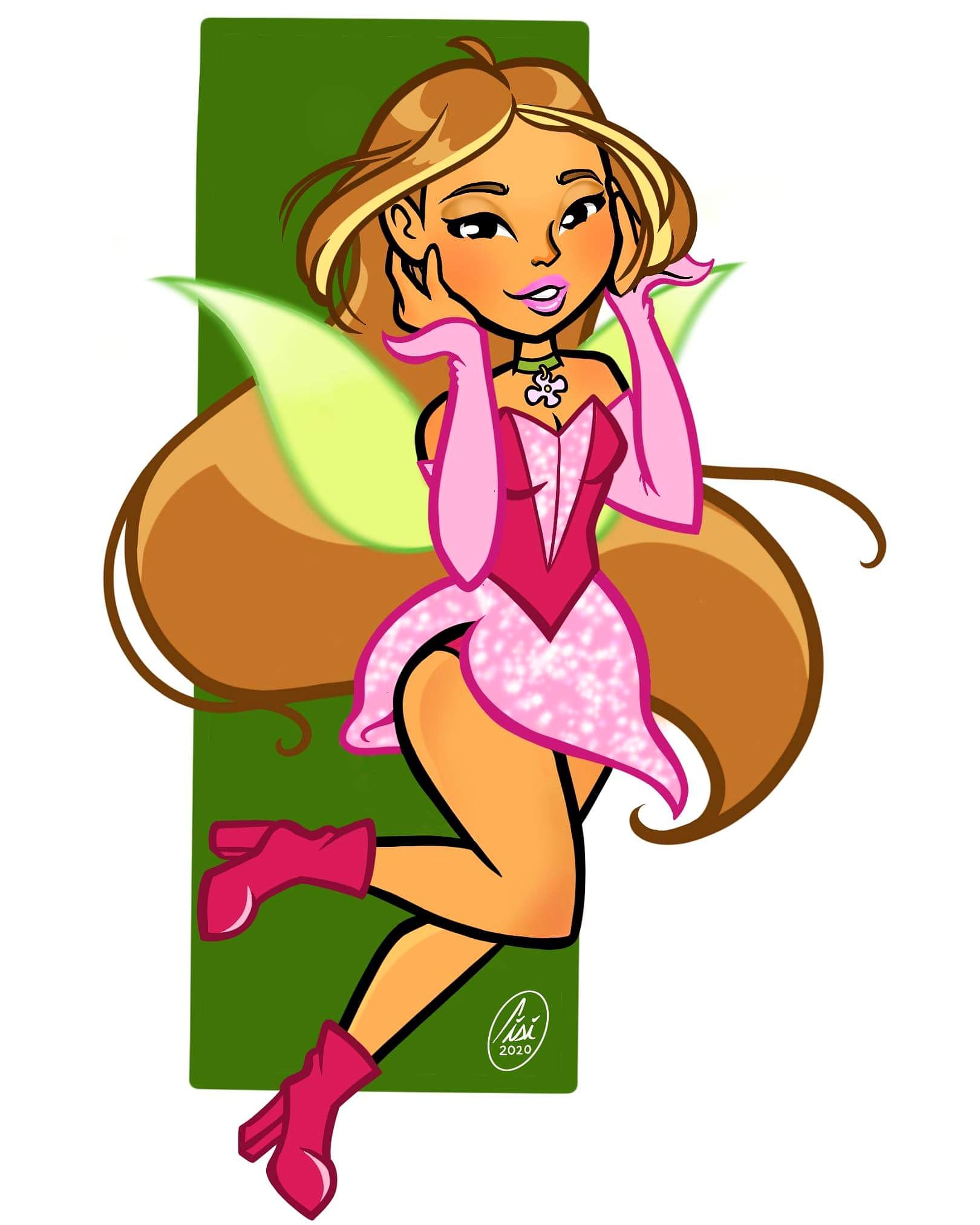 My drawing of Flora's first Winx form (IG: @Sierra_Lateace) | Scrolller