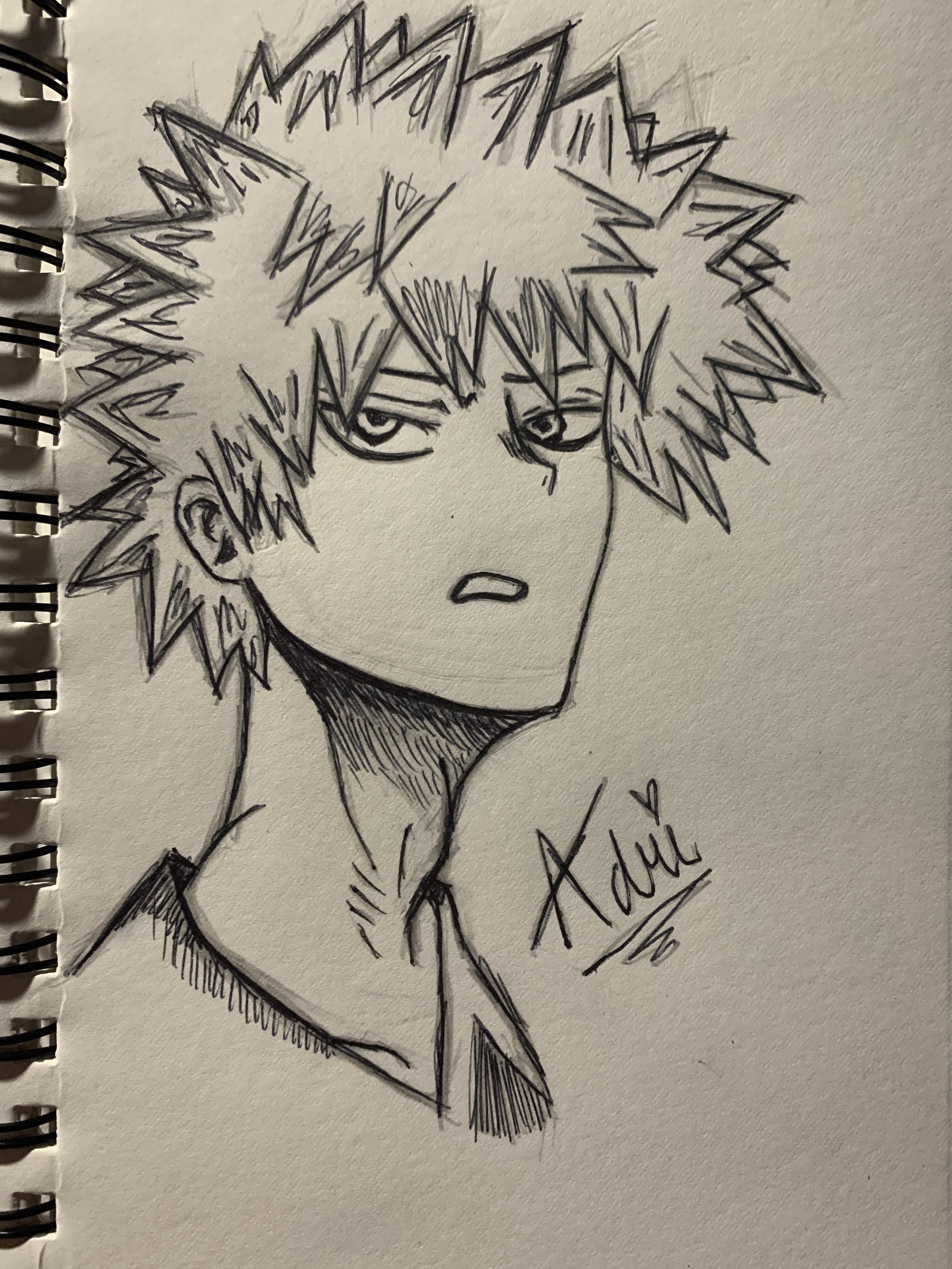 My first Bakugo drawing.. At least I tried lol | Scrolller