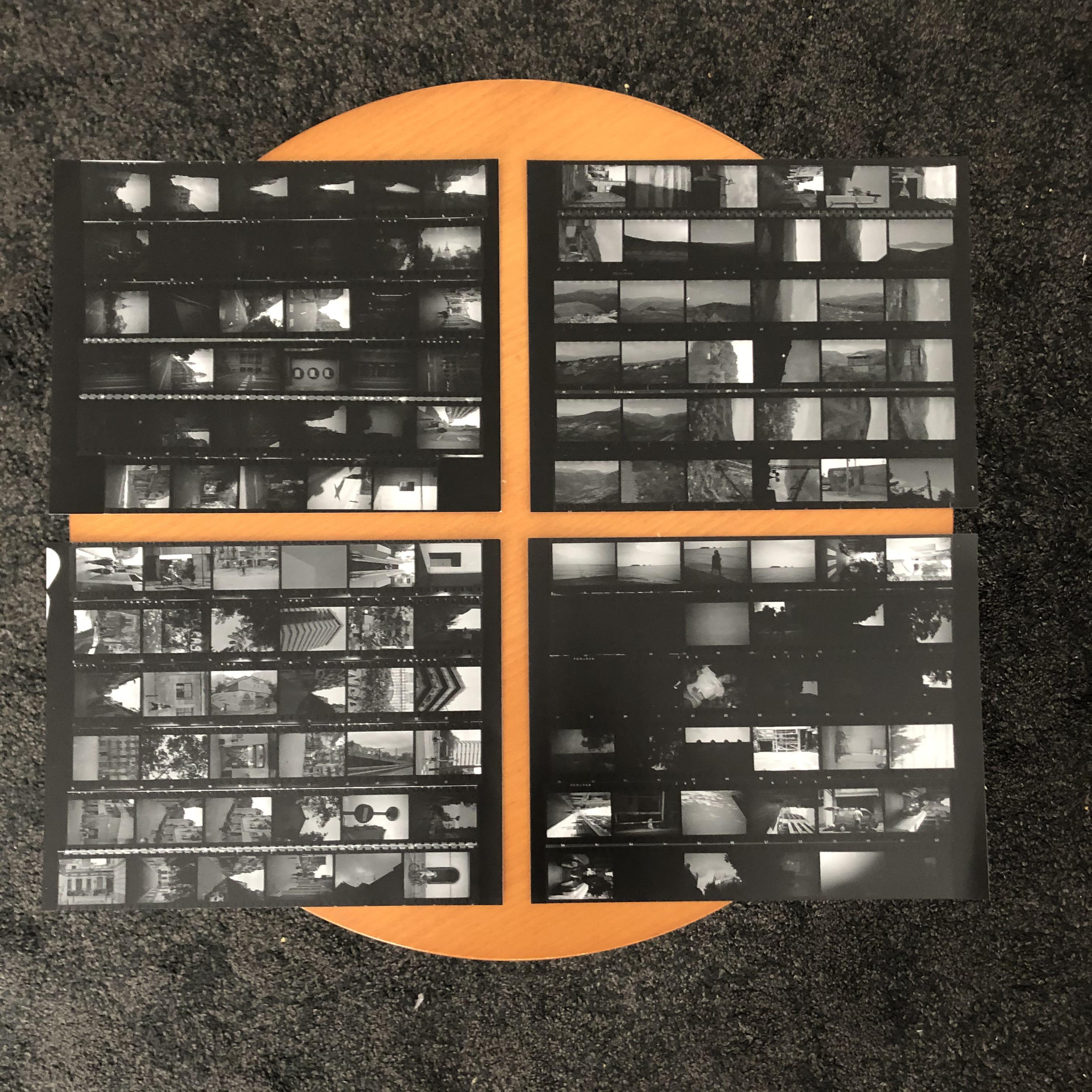 My first contact sheets from the athome [bathroom] darkroom! Scrolller