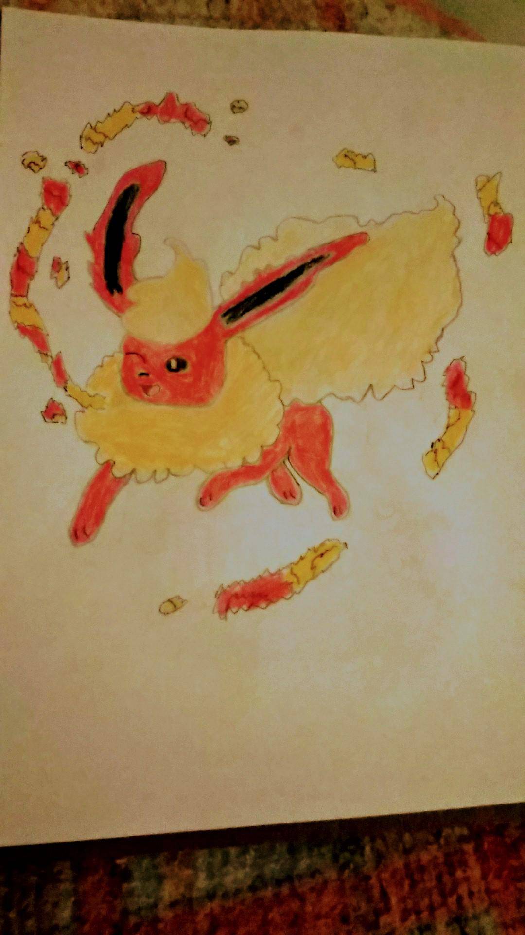 My First Time Drawing Flareon Scrolller