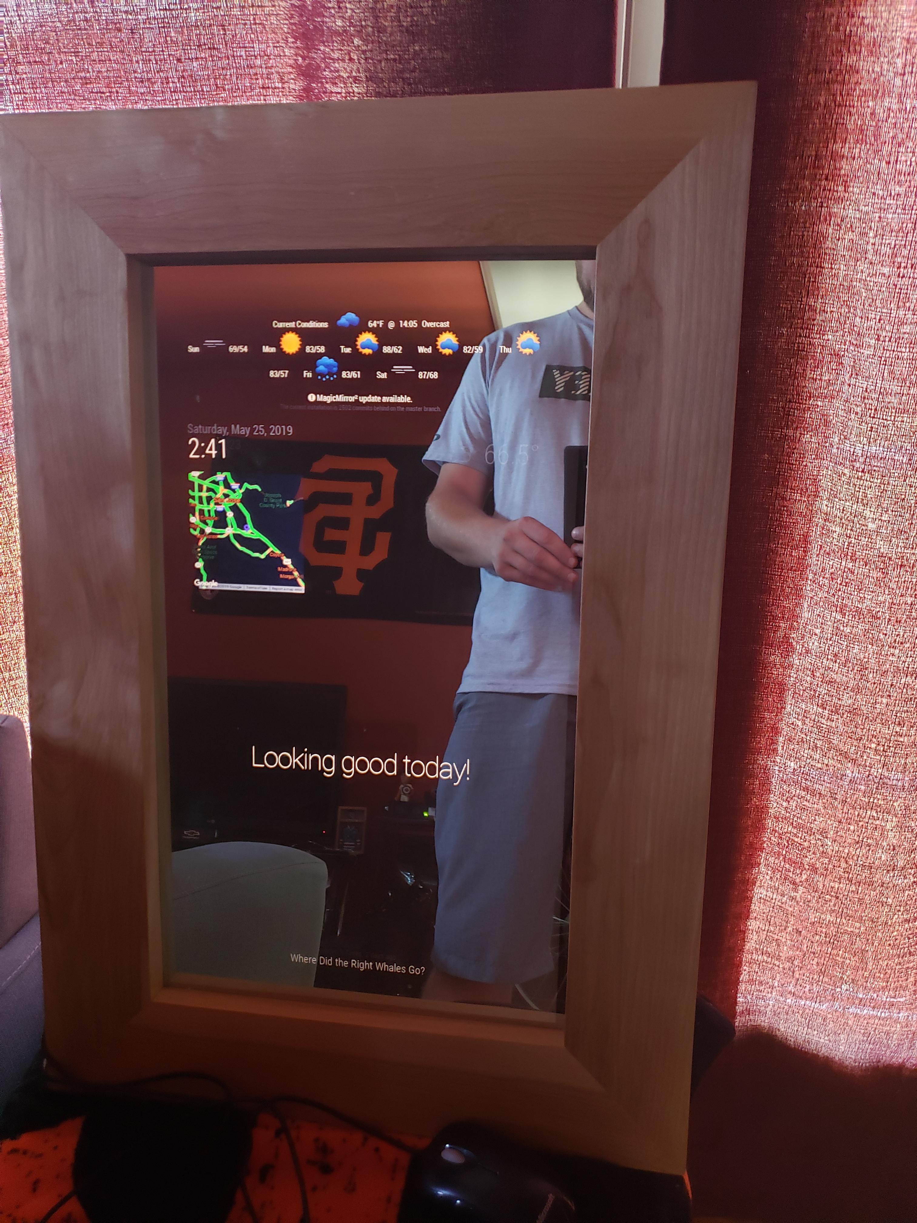 My raspberry pi magic mirror :) | Scrolller