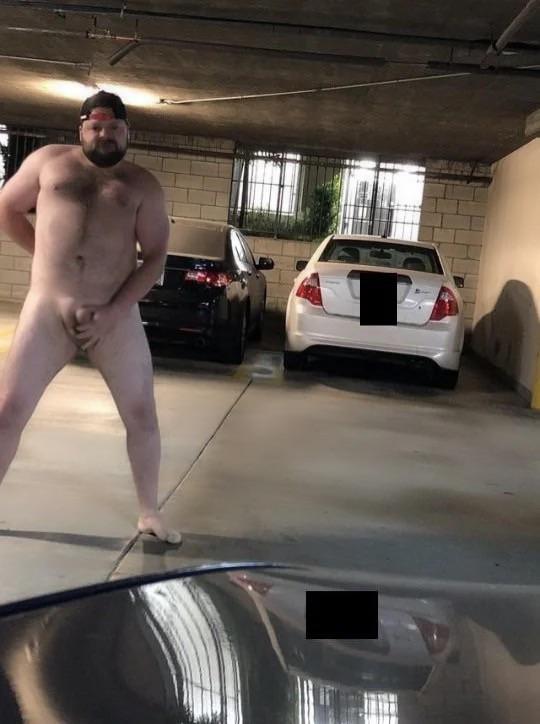 Naked In A Parking Garage Scrolller