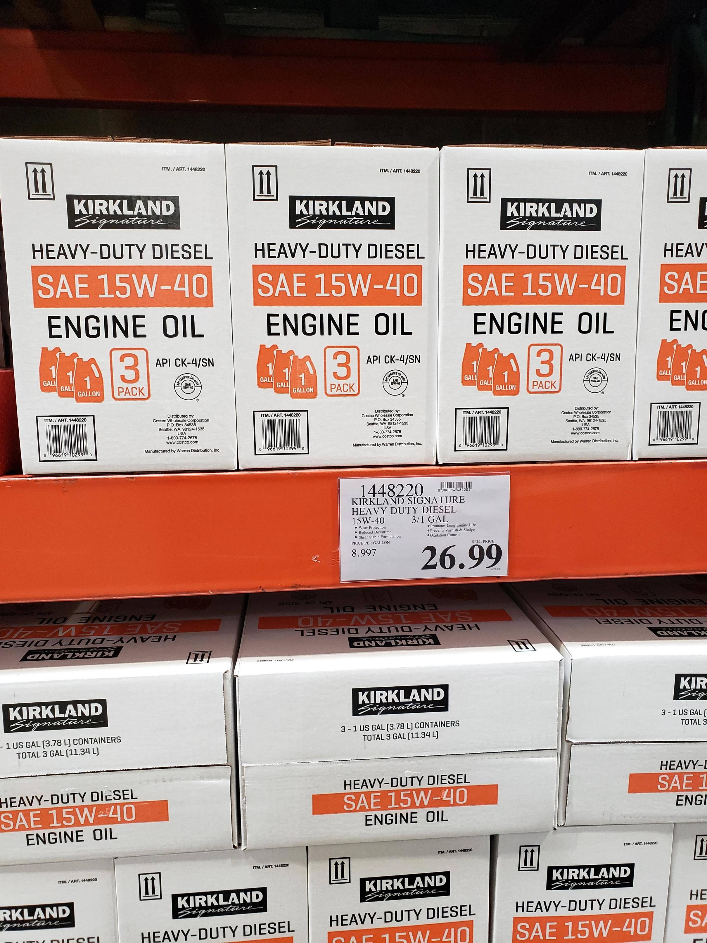 New Kirkland (Costco) Diesel engine oil Scrolller