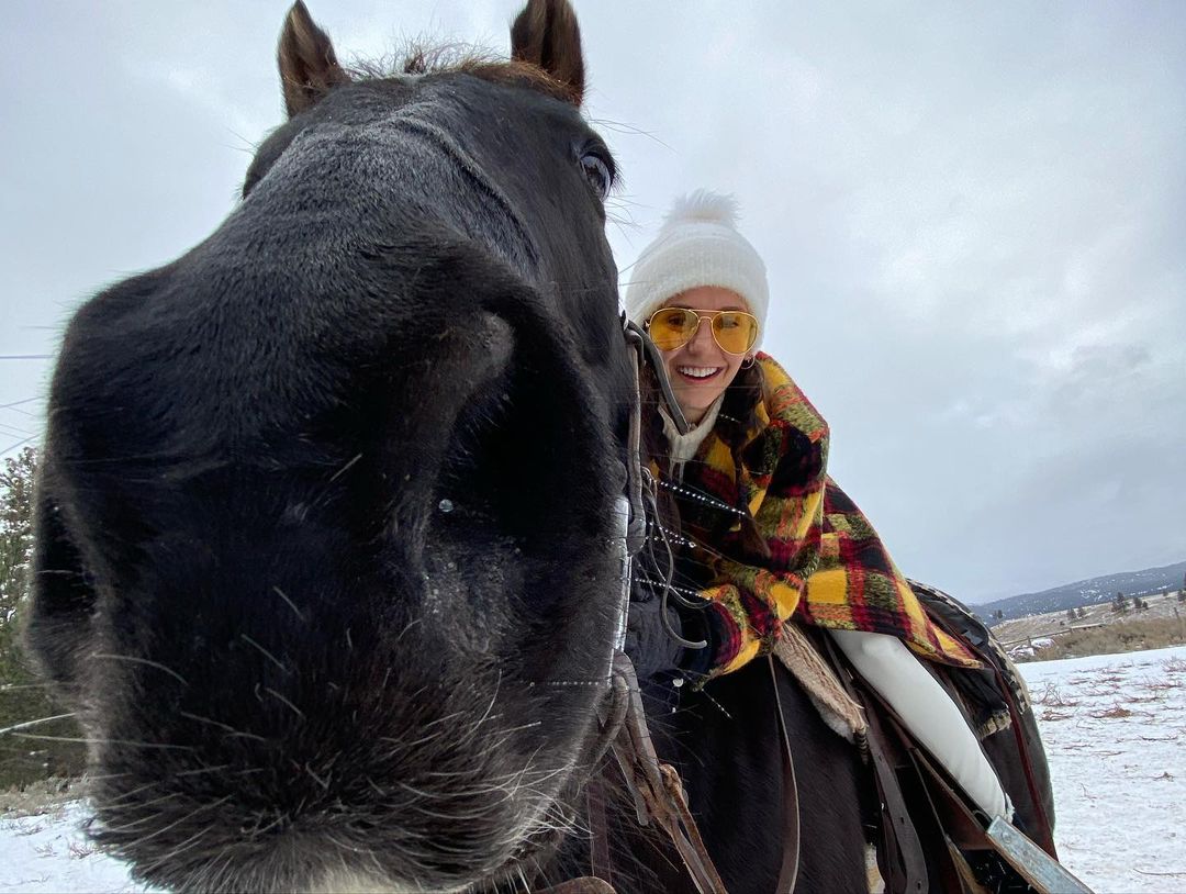 Nina Dobrev enjoying a ride | Scrolller