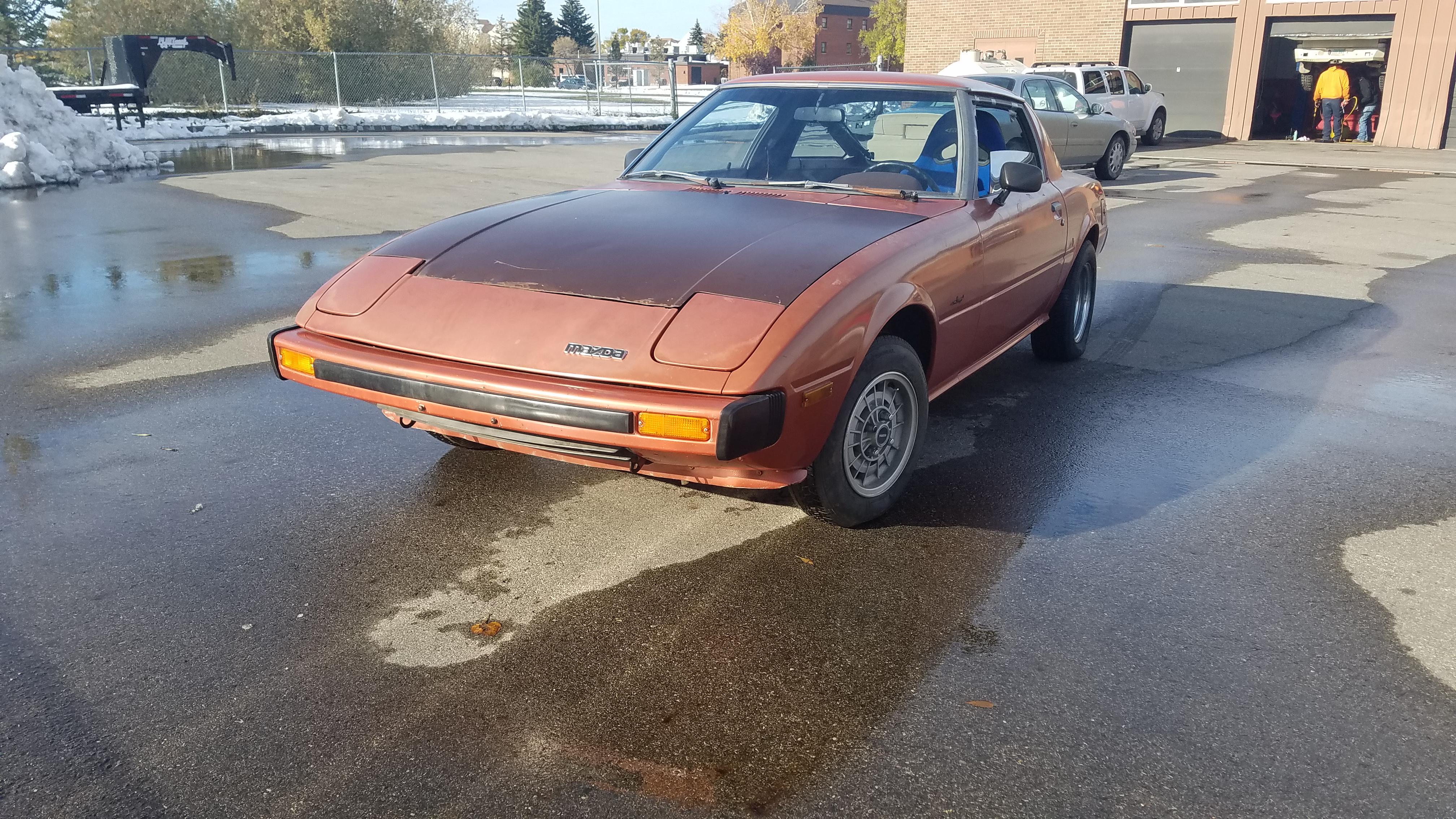 Not bad for my first car ig, 1979 rx7 with an engine from an early 80's ...