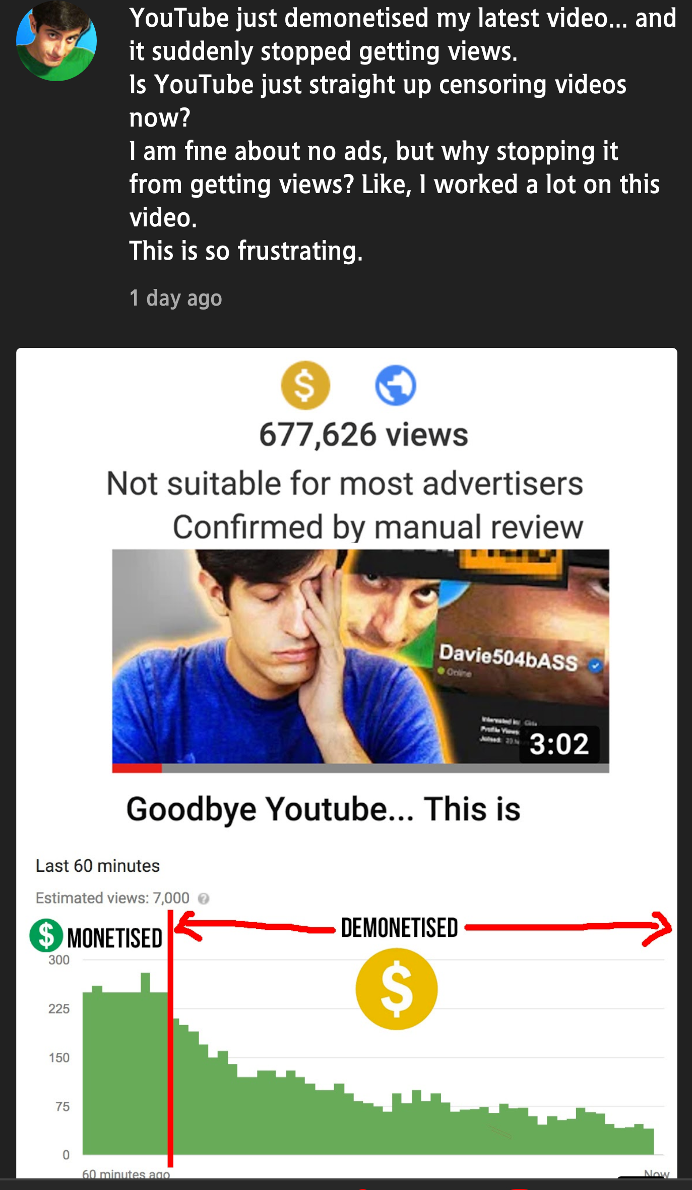 Not only is YouTube advertising porn, they are censoring creators who made nothing but family friendly content.