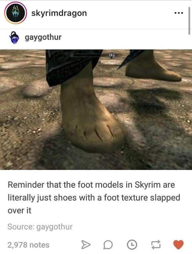 Now we'll need a foot overhaul mod | Scrolller
