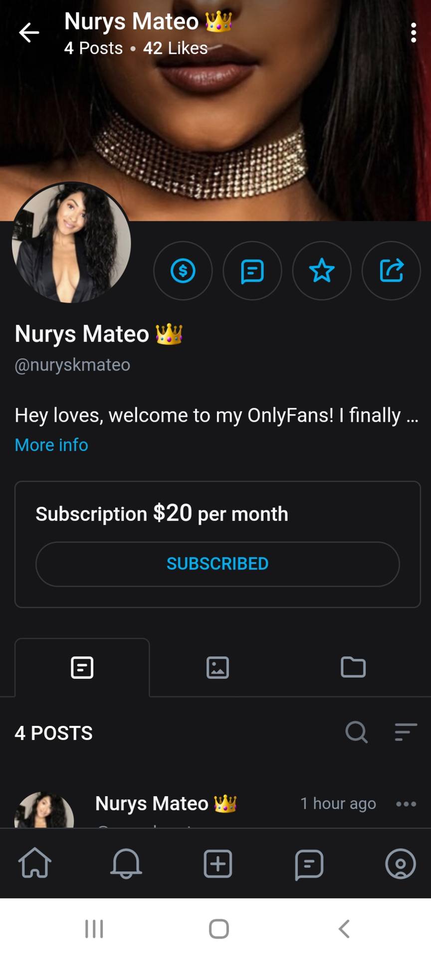 Nurys Mateo has officially started an onlyfans page Scrolller