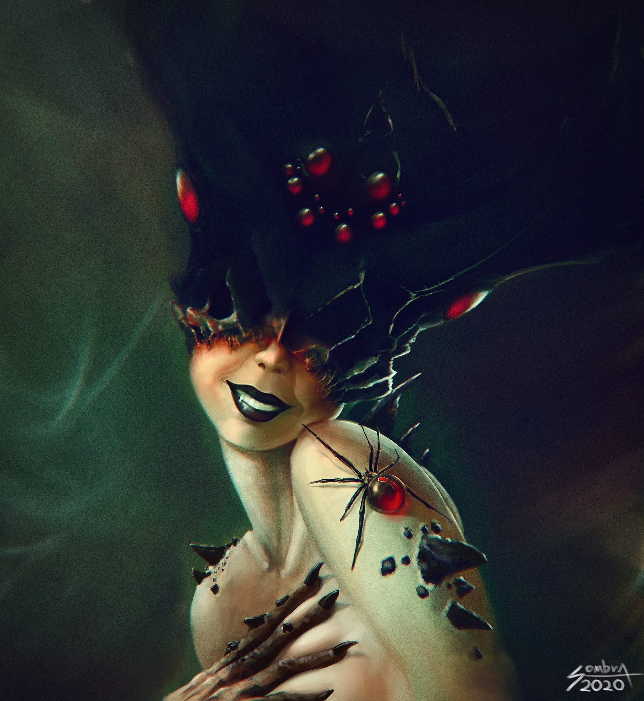 [OC] Arachne, Daughter of the night by Sombra Arts
