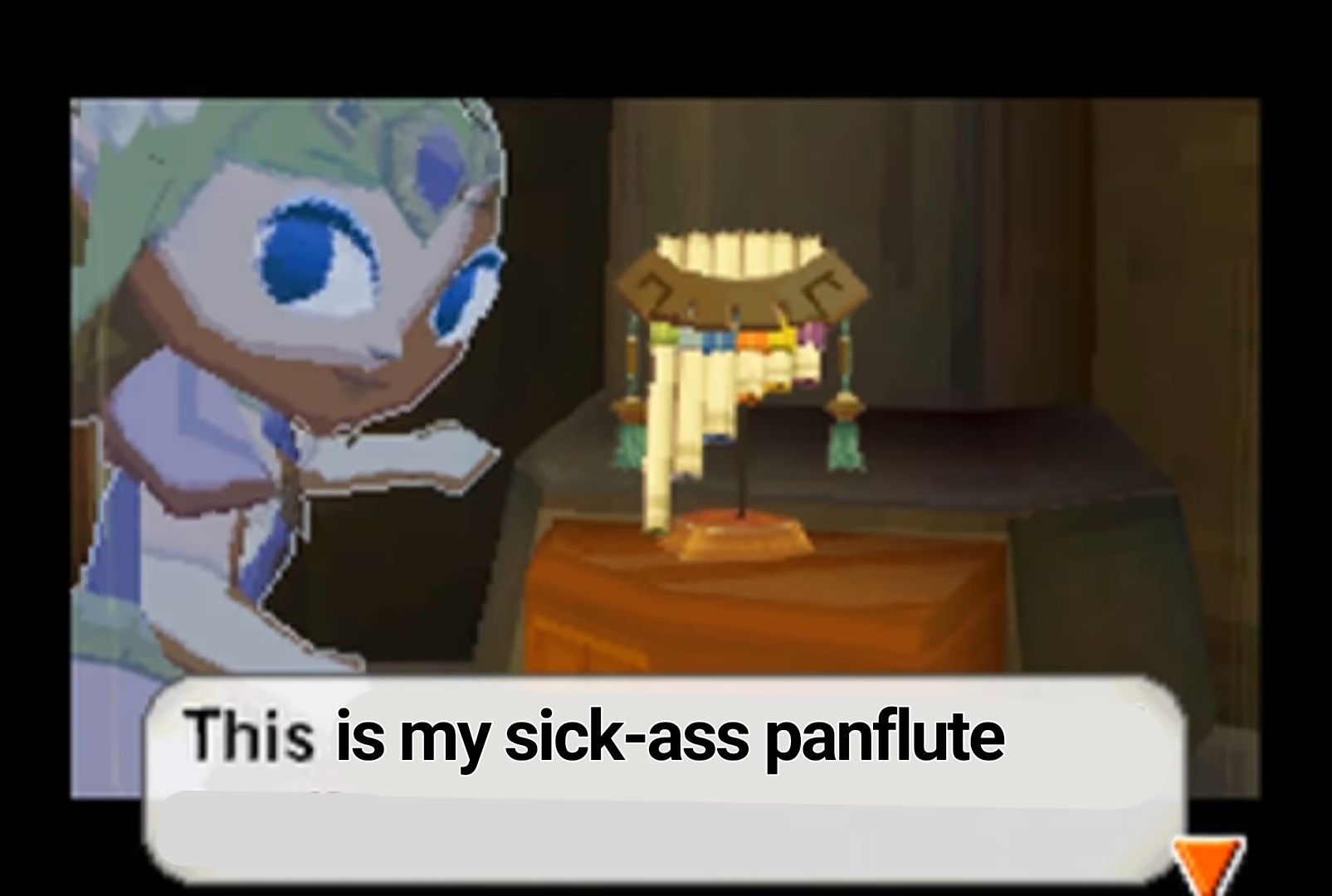 Oh shit, nice panflute Zelda™ from Legend of Zelda™ Spirit Tracks© on the Nintendo® 3DS™ Scrolller