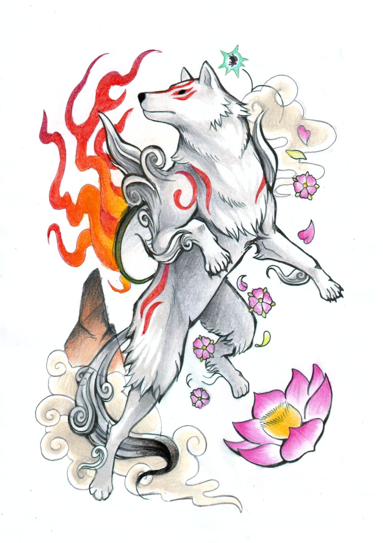 Okami Tattoo Design [Bluepisces97] | Scrolller