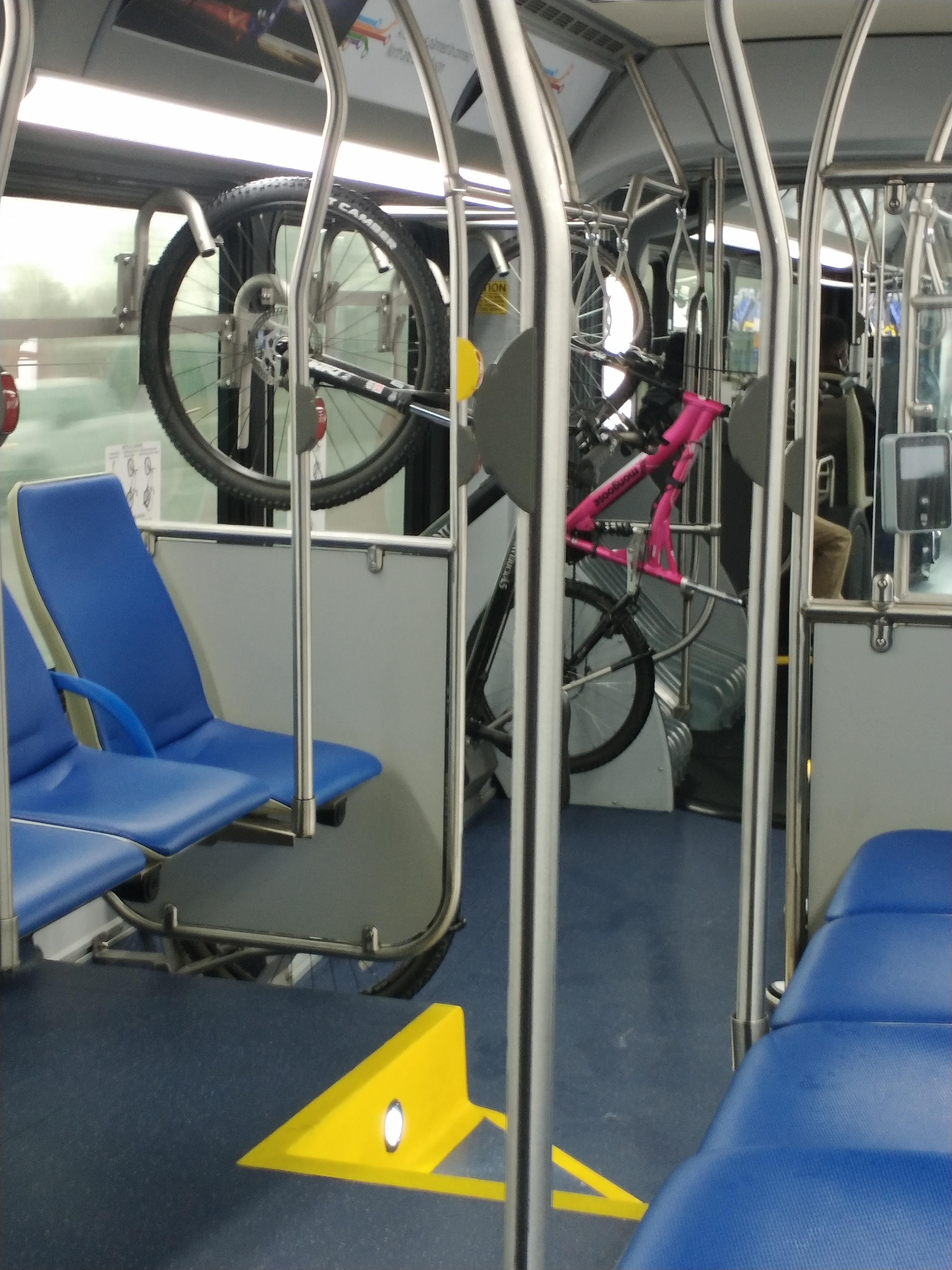 On the new Capital Metro buses, the bike rack is inside... | Scrolller
