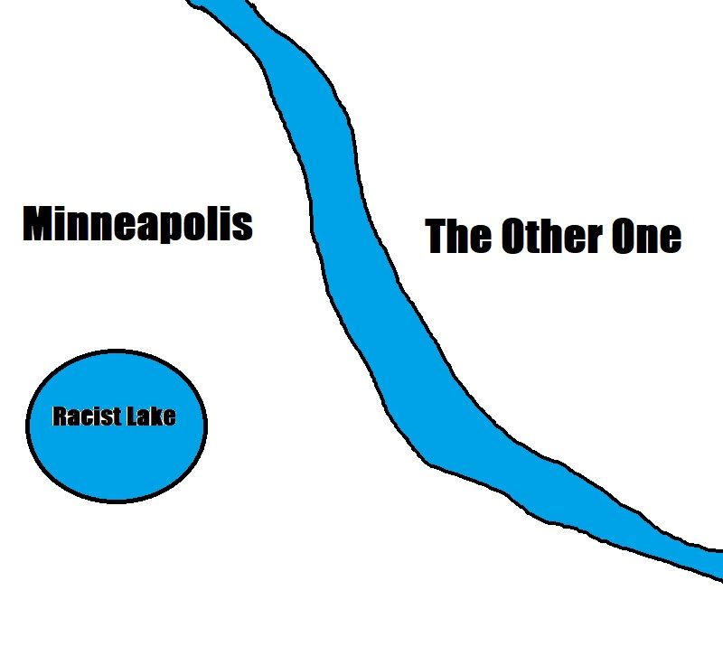 Original Map of the Twin Cities by Jakob, Age 8 Scrolller