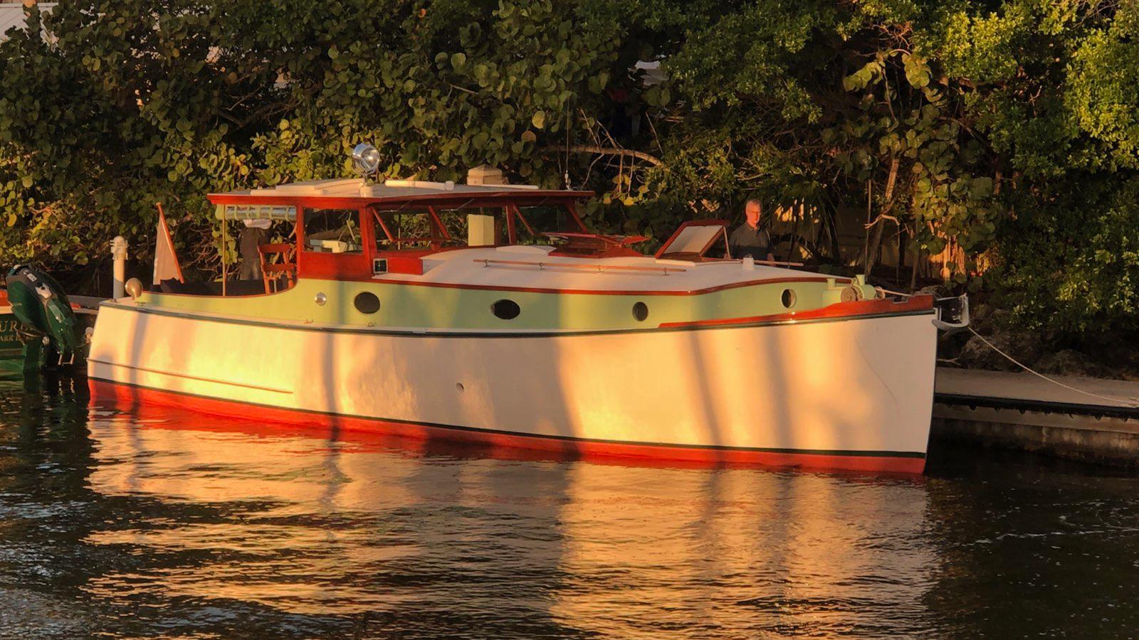 Our 1931 motory yacht, Honey Badger. Wood/diesel/Matthews. I hope you