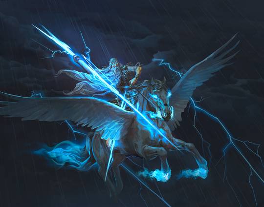 Perkūnas, God of Thunder by Catalin Lartist