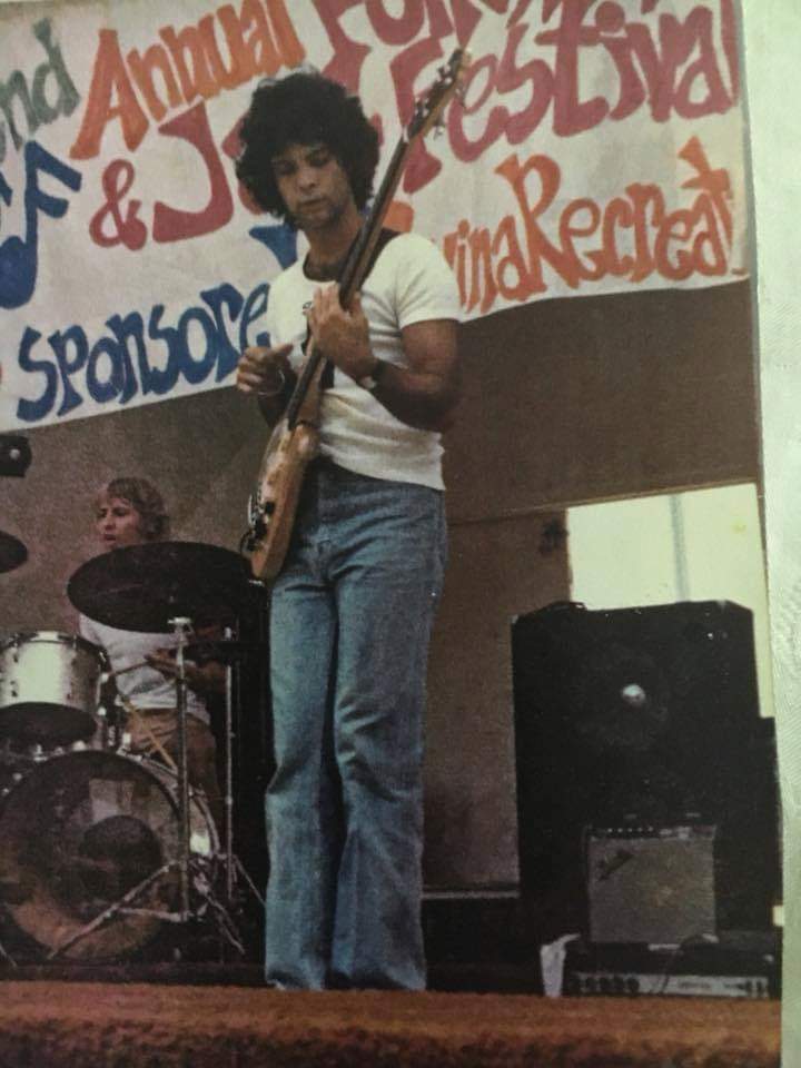 Picture of a very young Gar Samuelson playing with his jazz fusion band ...