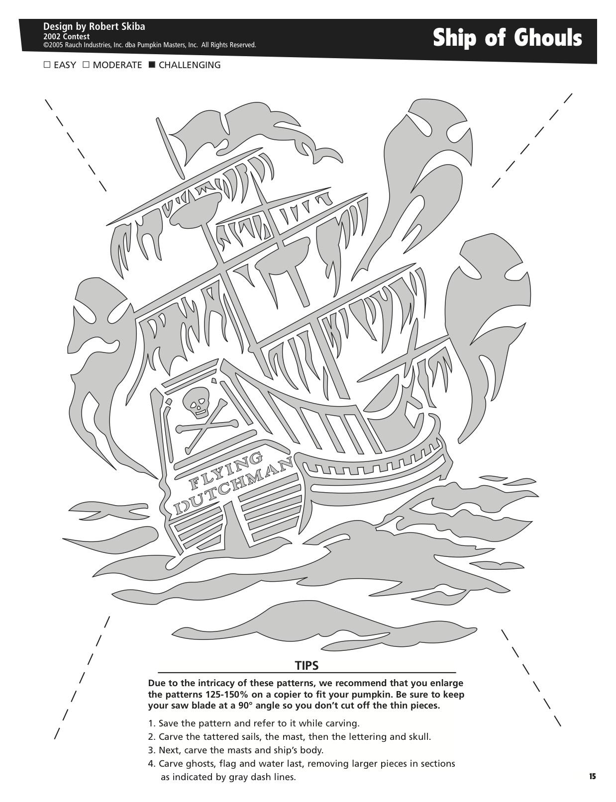 Pirate Ship Boat Pumpkin Stencil Pumpkin Pattern Pumpkin Template