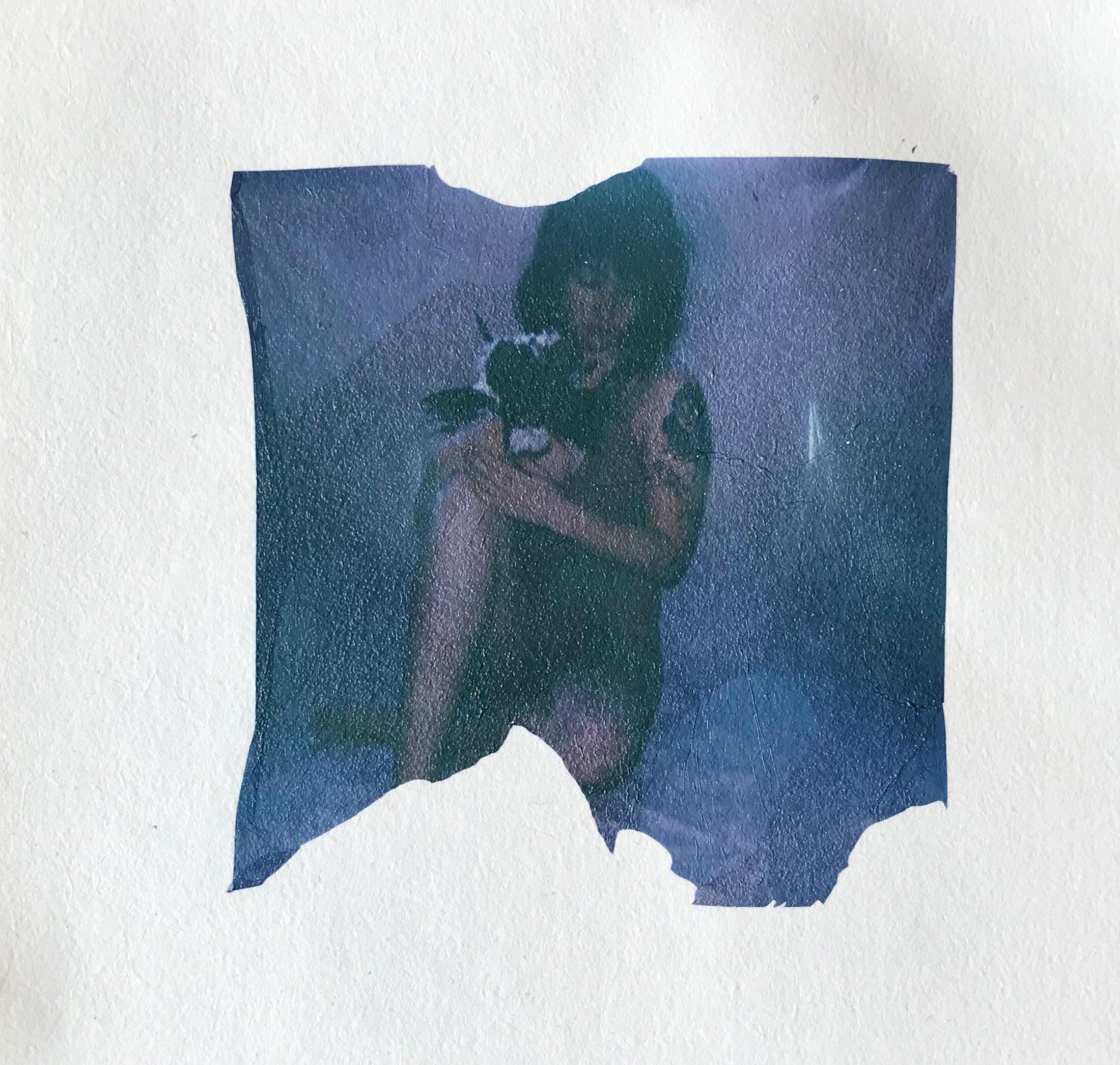 Polaroid emulsion transfer Polaroid one step + watercolour paper