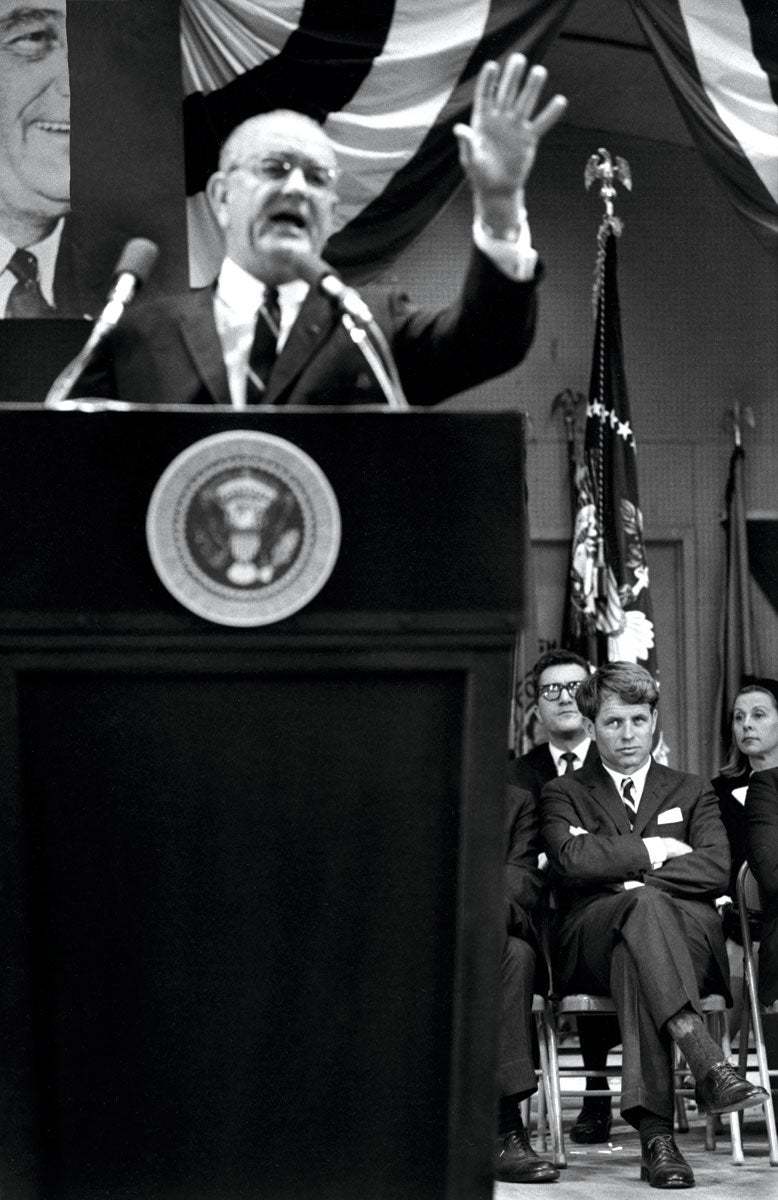 Lbj Rfk President Lyndon B Johnson and RFK at a ceremony for the Verrazano ...
