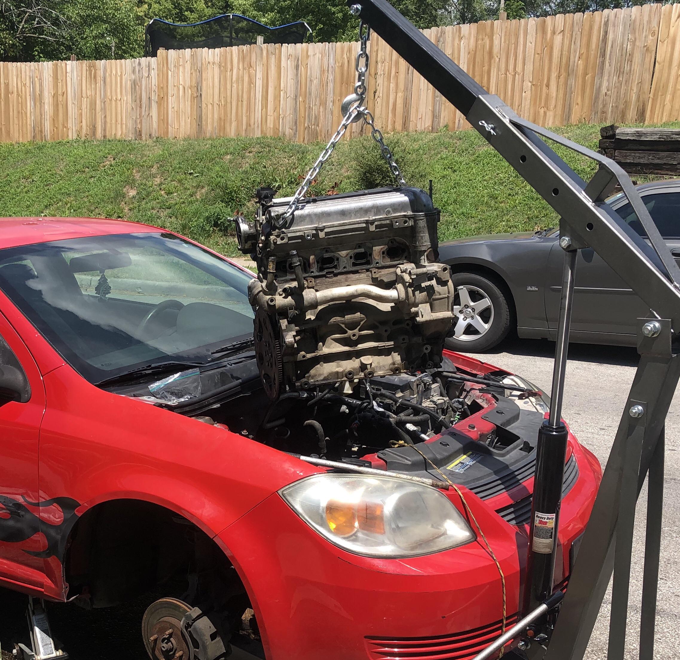 Pulling an engine outside the house | Scrolller