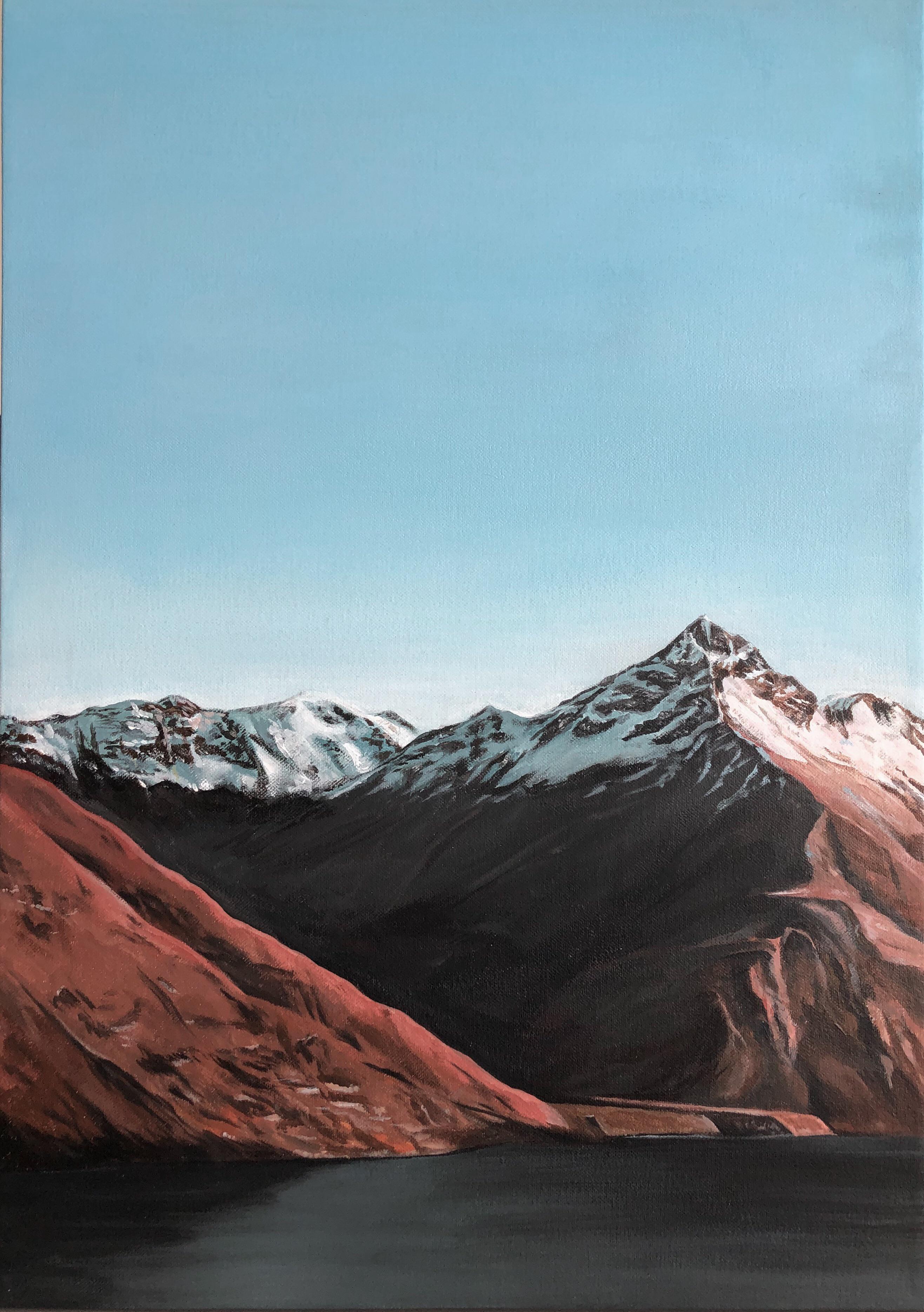 Queenstown, me, acrylic paint, 2020 Scrolller
