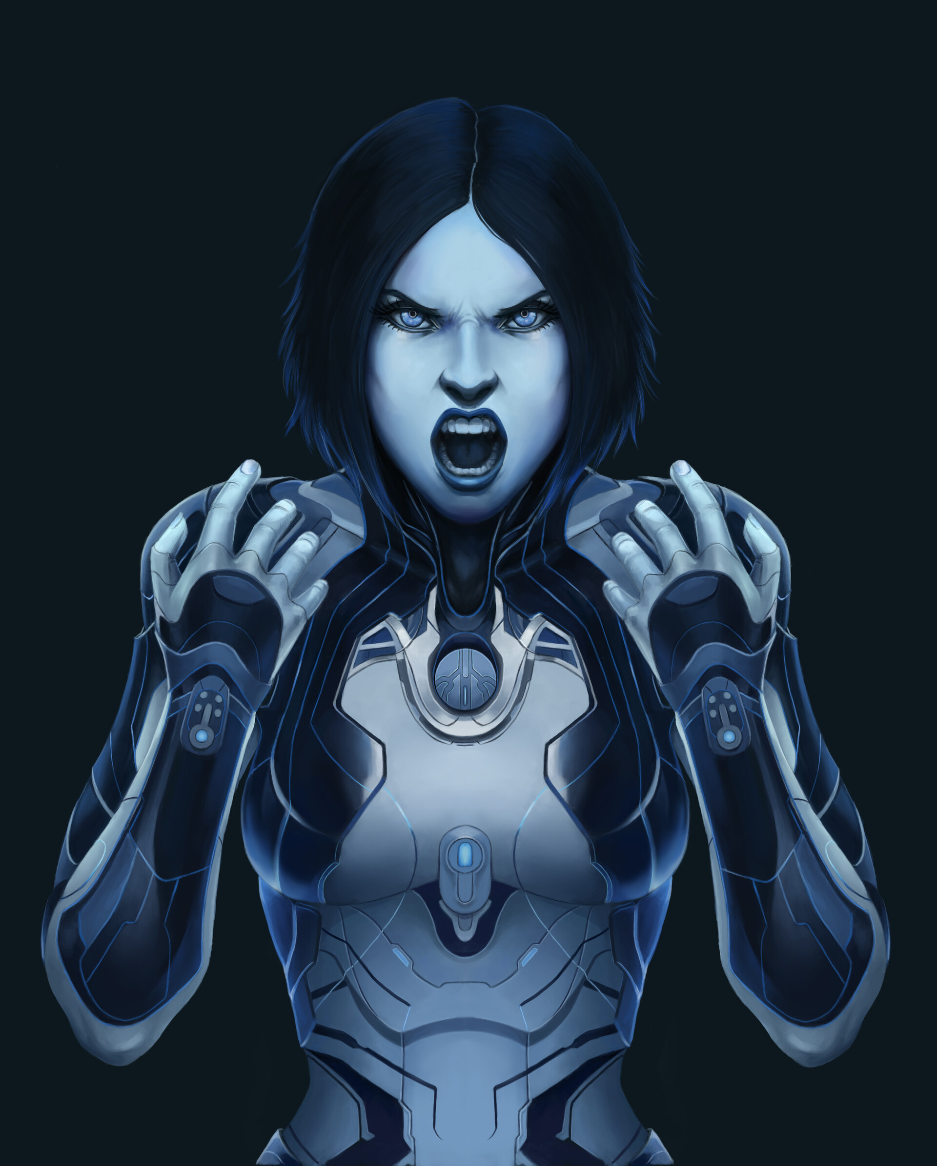 Rampancy Cortana From Halo 5 By Andy Lucas Scrolller