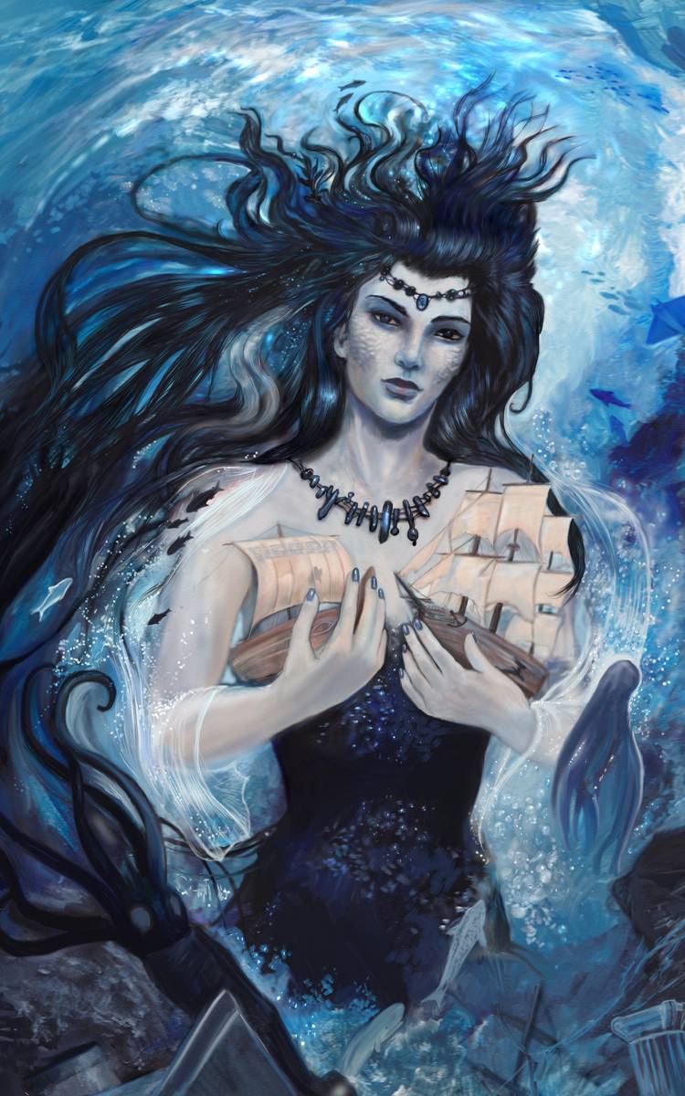 Goddess Ran Designs Ran, Nordic Goddess of the Sea and Death by L. Perkins | Scrolller
