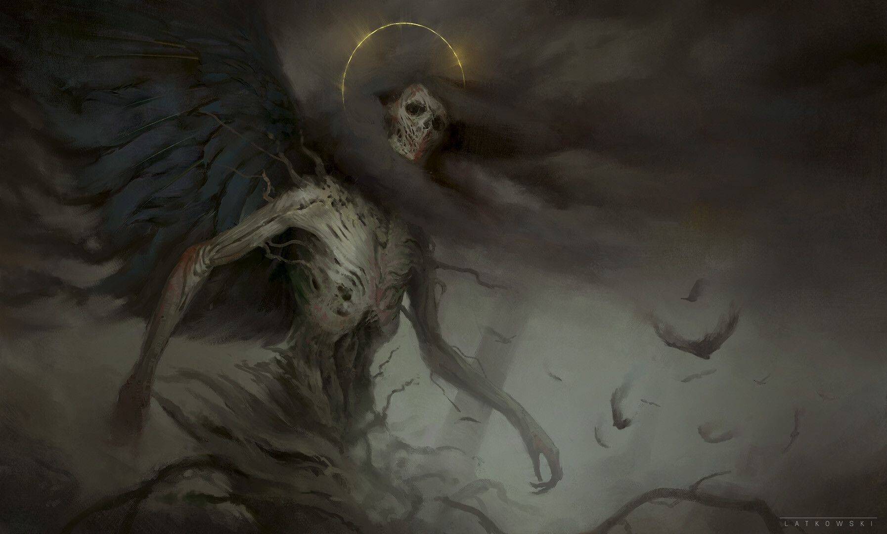 Raven Wing Angel by Paweł Latkowski | Scrolller