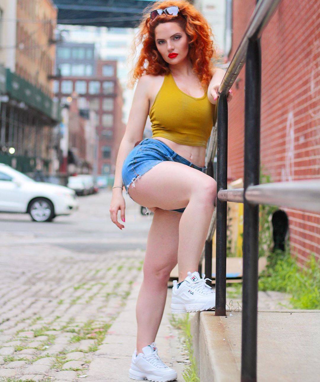 Redhead Fiona In Tight Shorts Scrolller