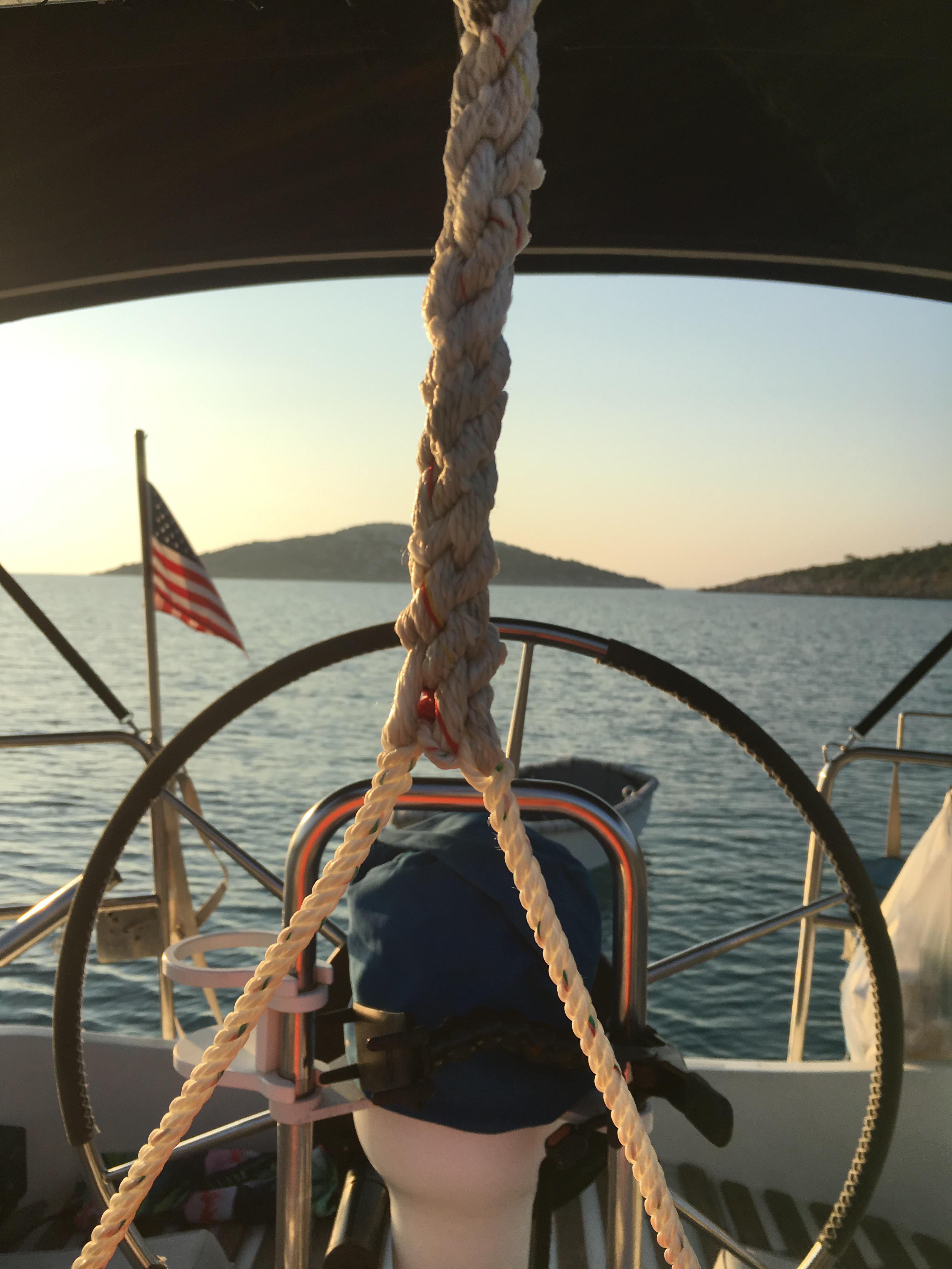 Right angle splice to attach a line to a bucket handle (Ashley #2851 ...