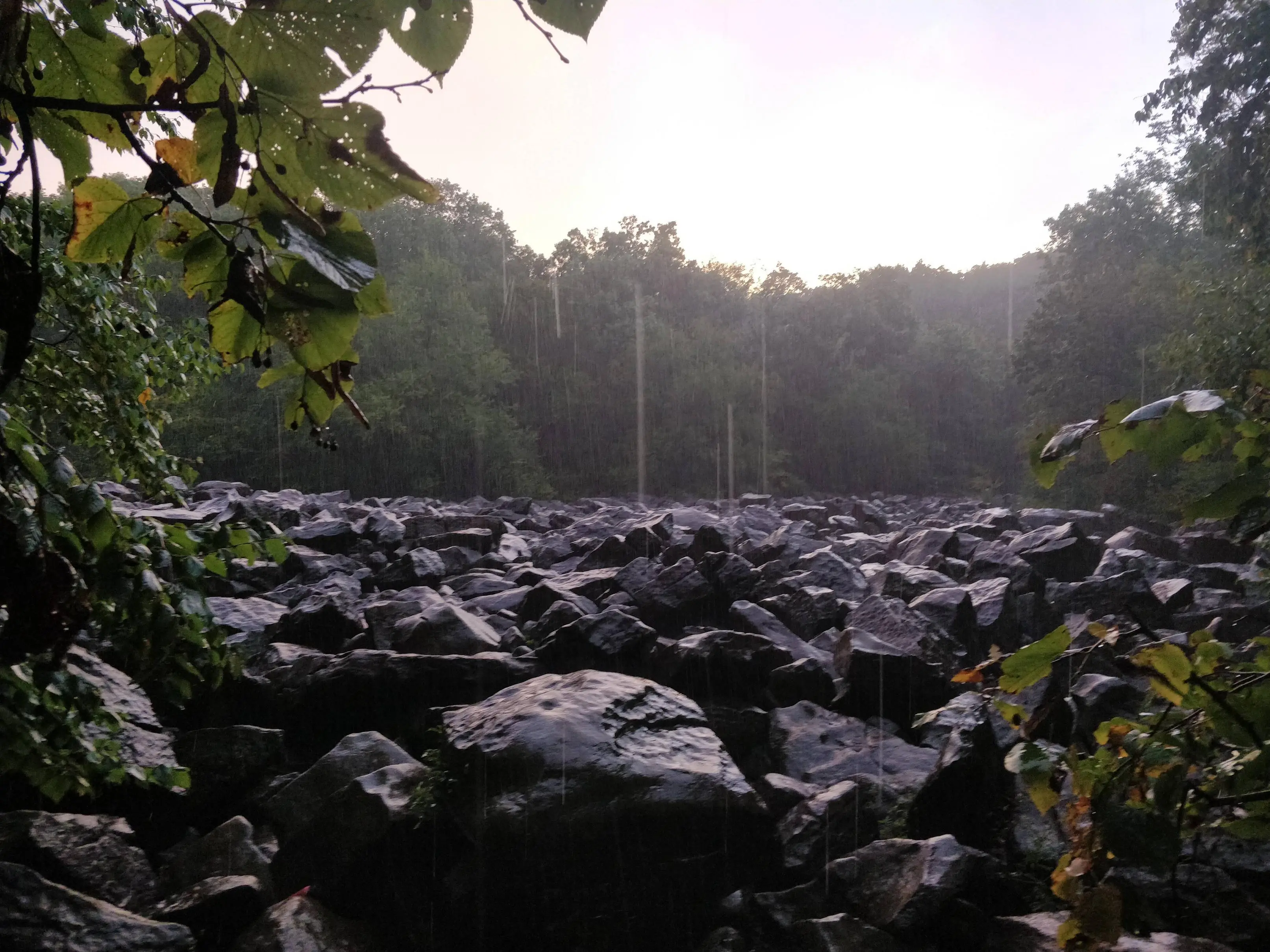 Ringing Rocks Examples Ringing Rocks during a suprise sunshower | Scrolller