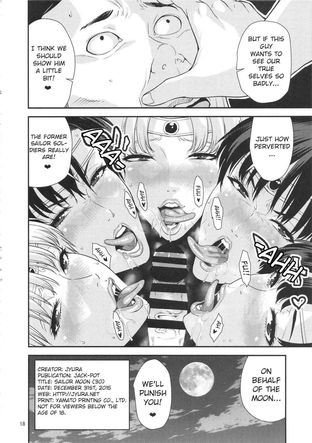 Sailor Moon hentai doujinshi by JACK-POT featuring busty women in sailor outfits in a brothel