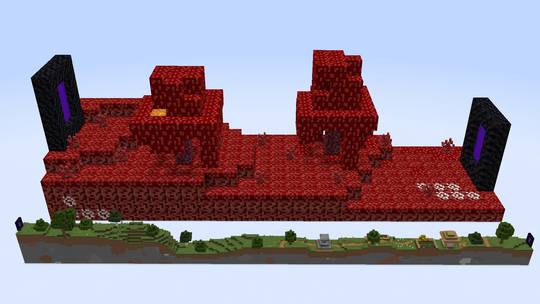 Same distance Nether-overworld to scale