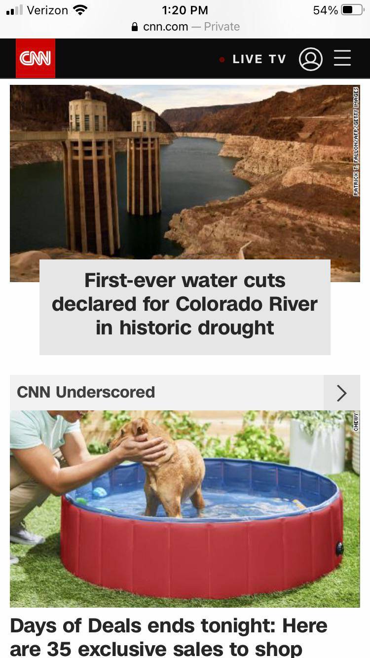 Save water… for your dog Scrolller