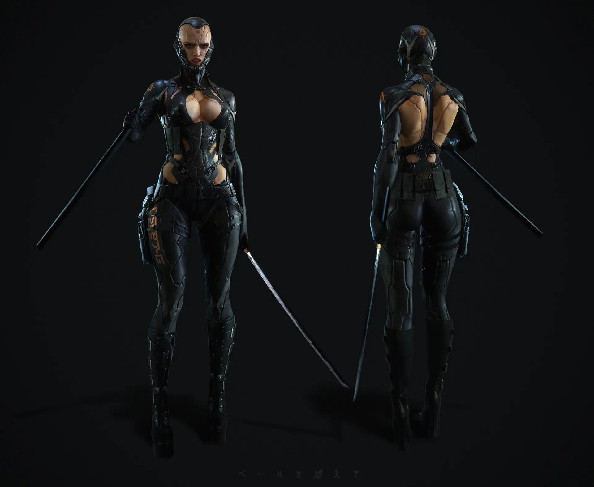 sci-fi female character by Soufiane Idrassi