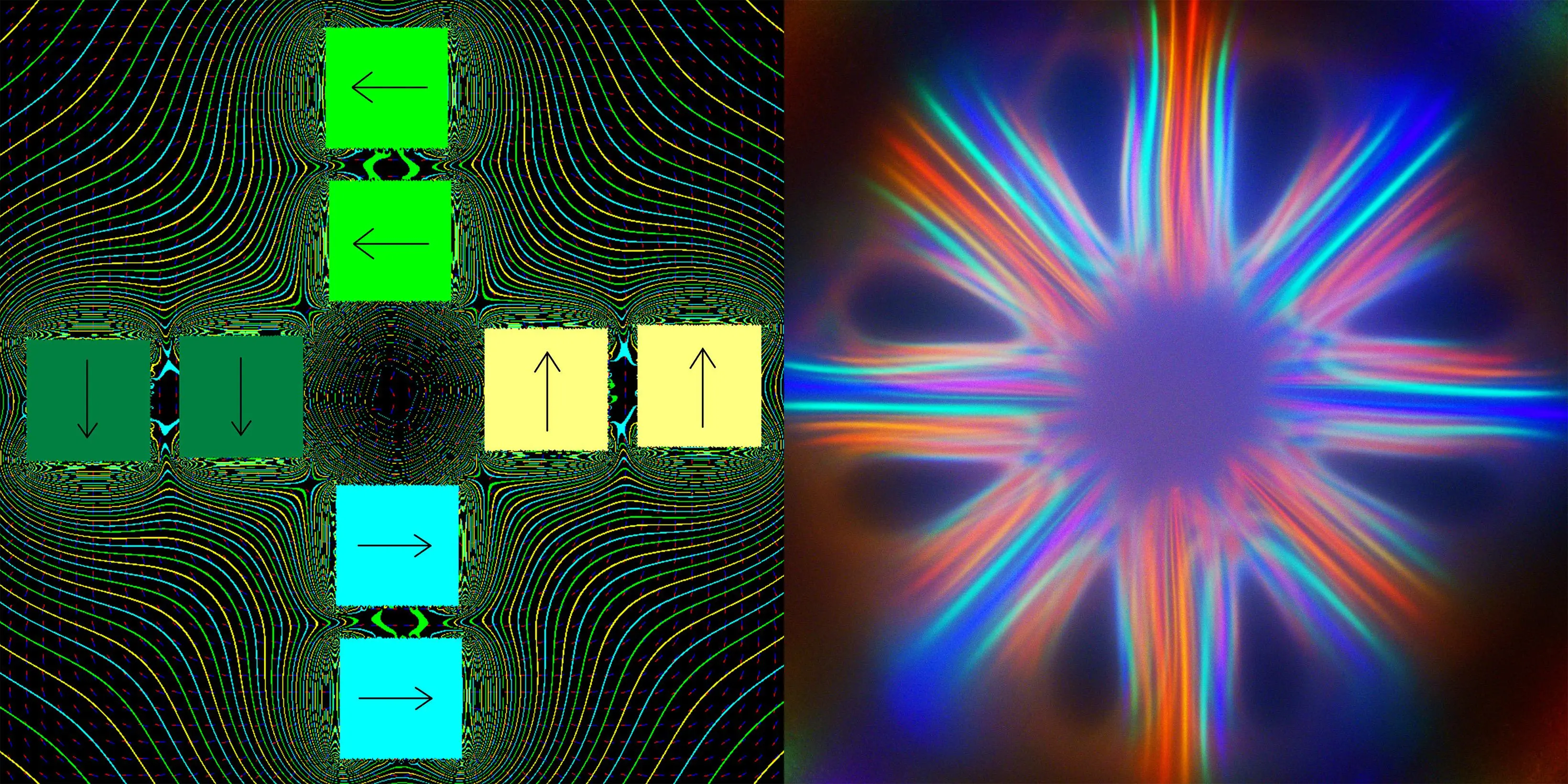 Ferrocell Science-Art of Magnetically Controlled Ferrofluid Diffraction. Compare ...