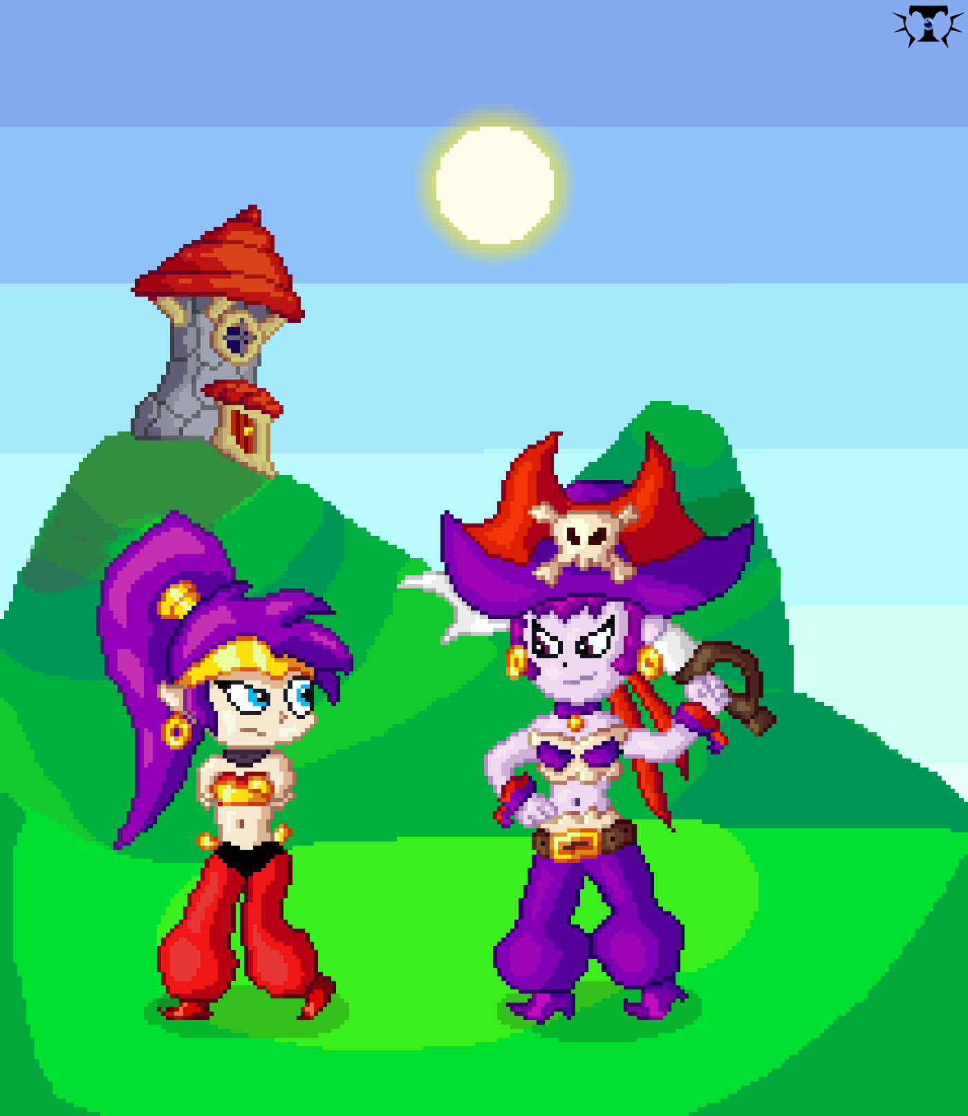 Shantae And Risky Boots Pixelated Scrolller 1687